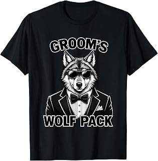 Groom's Wolf Pack T-Shirt Unisex T-shirt, Sweatshirt, Hoodie, Long Sleeve Tee - T-Shirt, Sweatshirt, Hoodie