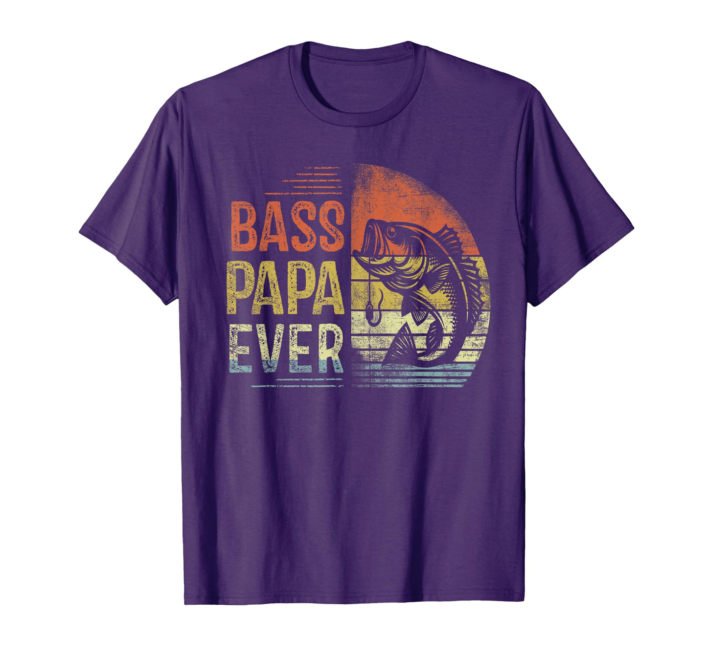 Bass Papa Ever Fishing Gifts Papa T-Shirt - Custom Art Print Men Women - T-Shirt, Sweatshirt, Hoodie