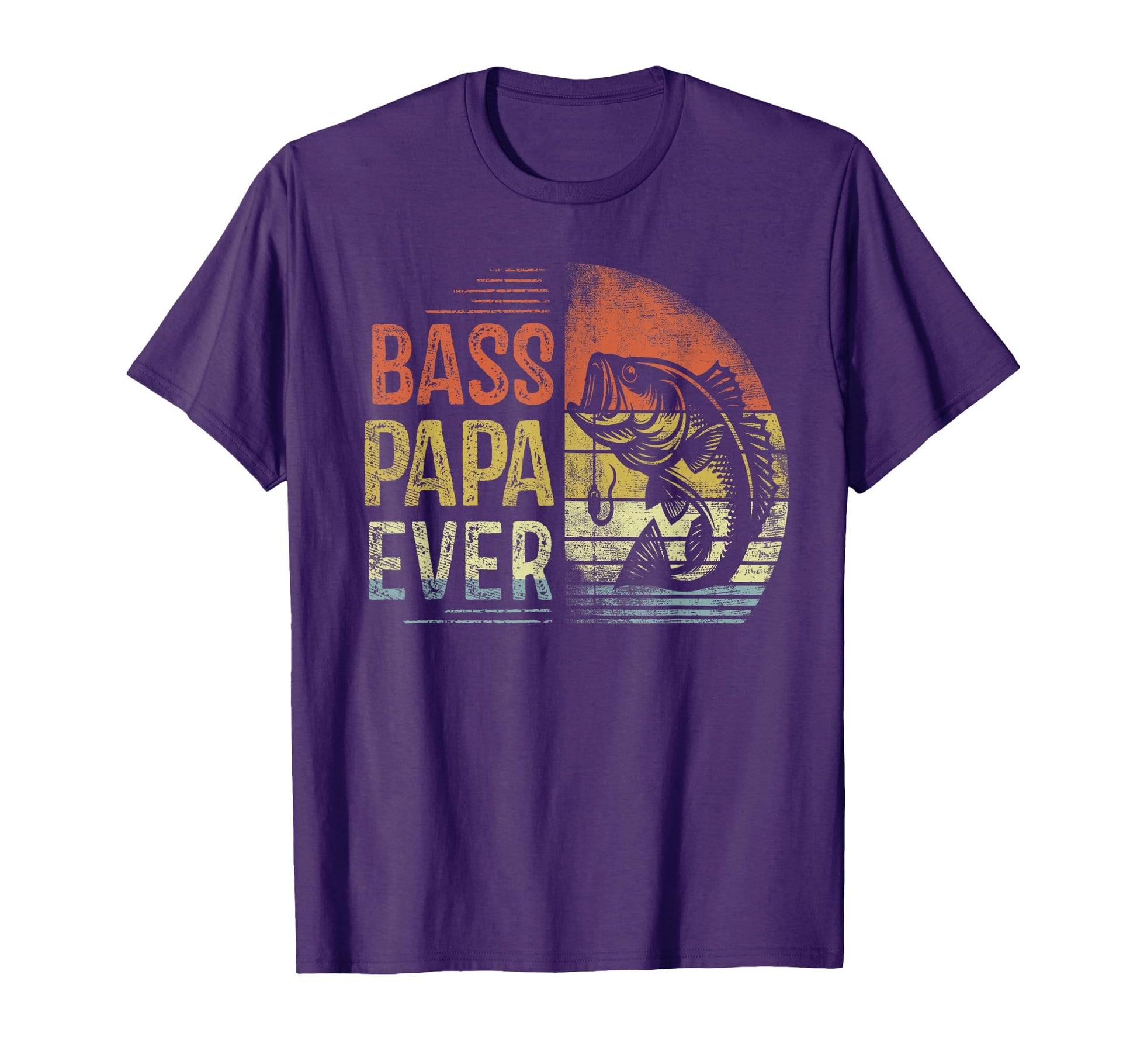 Bass Papa Ever Fishing Gifts Papa T-Shirt - Custom Art Print Men Women - T-Shirt, Sweatshirt, Hoodie