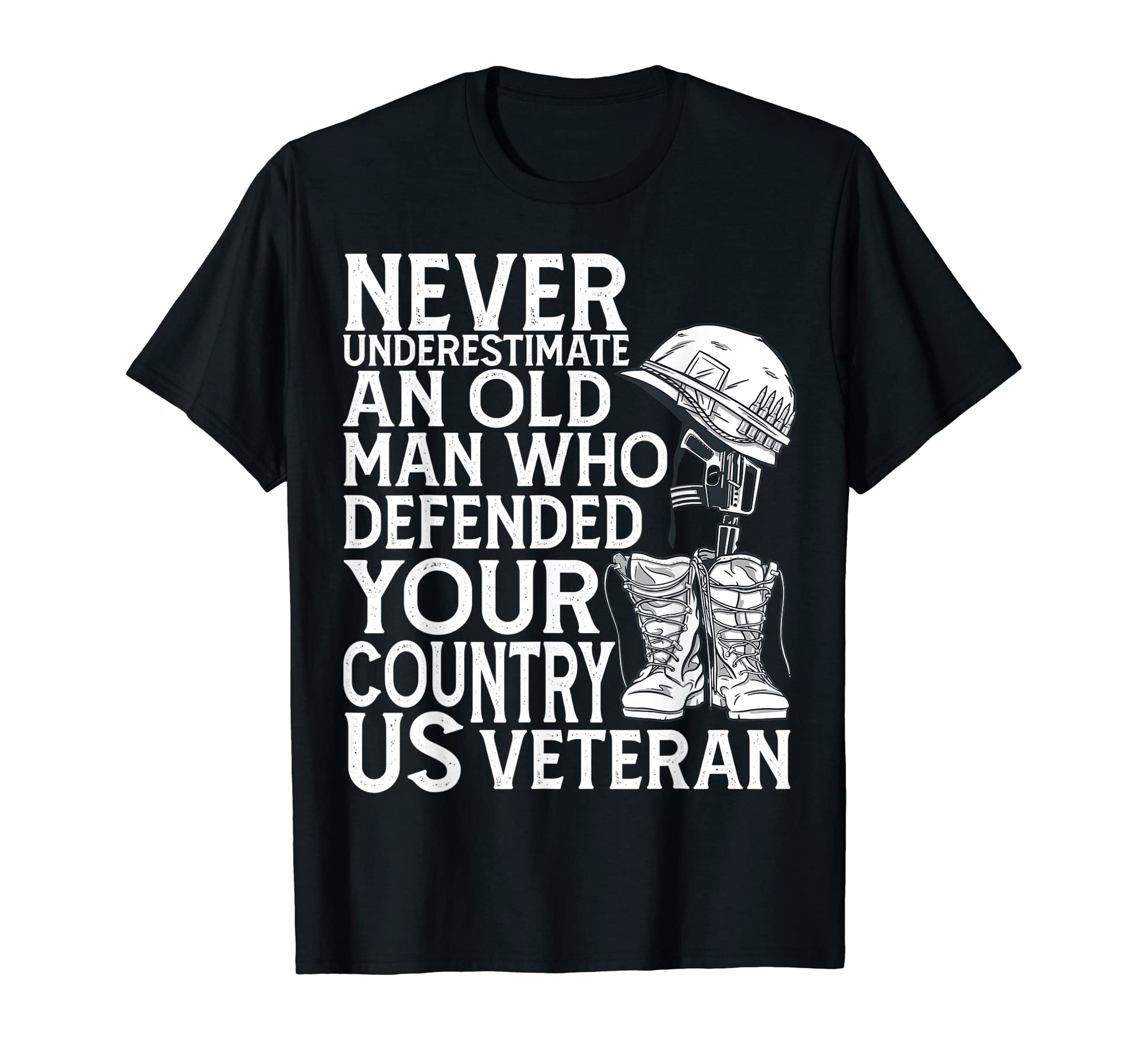 Mens Army Veteran Proud Veteran T-Shirt - Minimalist Print Men Women - T-Shirt, Sweatshirt, Hoodie