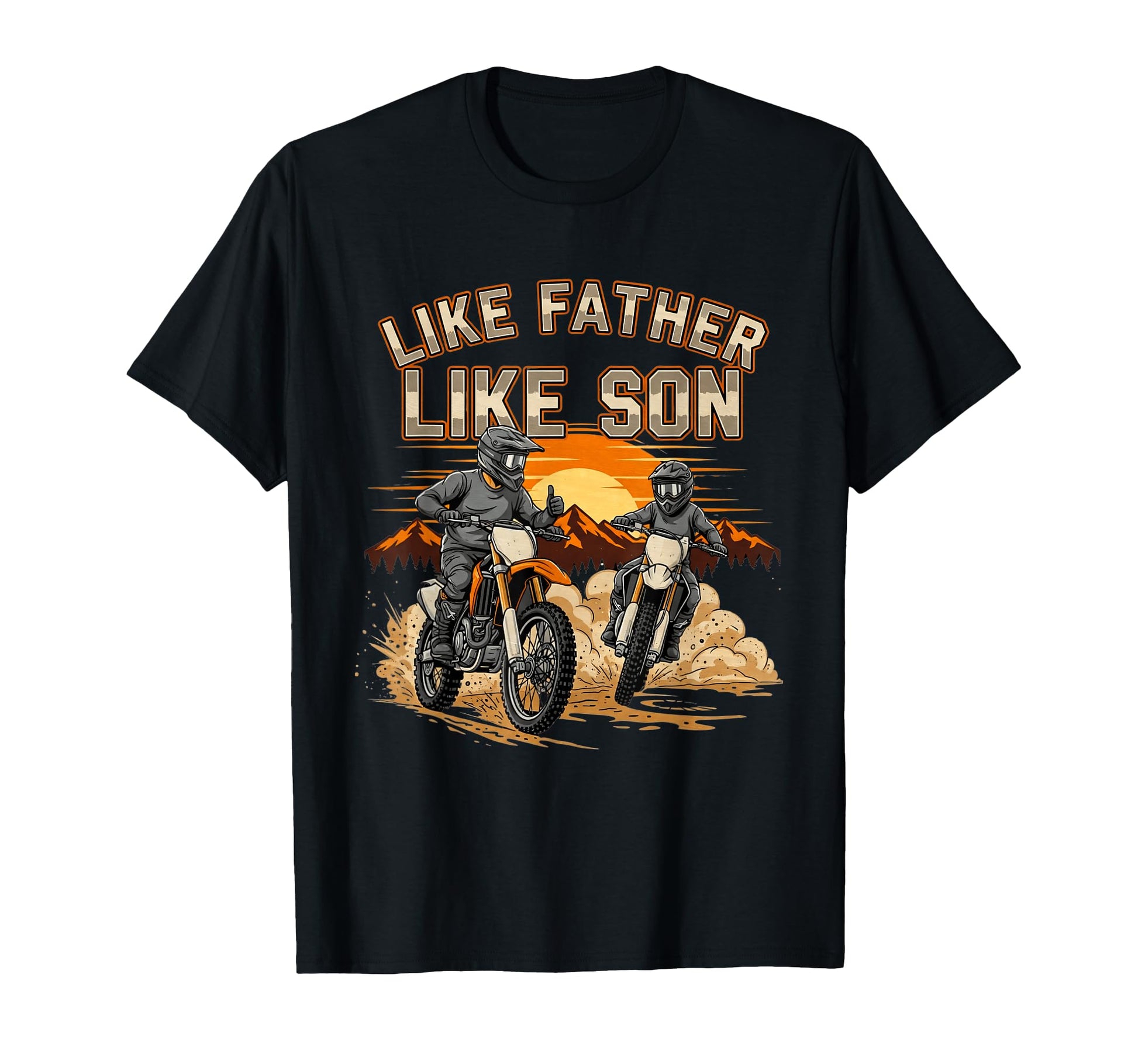 Dirt Bike Family Father Son Motocross Dad T-Shirt - Graphic Print Unisex - T-Shirt, Sweatshirt, Hoodie