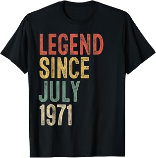 Legend Since July 1971 55th Birthday Men Women 55 Year Old T-Shirt Unisex T-shirt, Sweatshirt, Hoodie, Long Sleeve Tee - T-Shirt, Sweatshirt, Hoodie