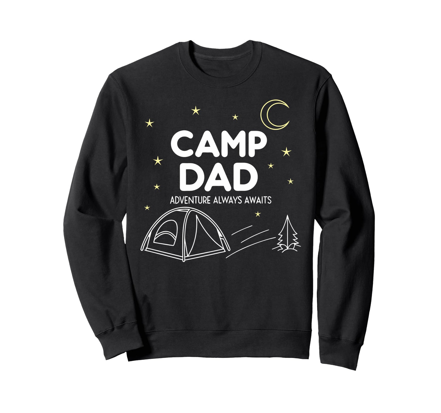 Fathers Day Camping Dad Sweatshirt - Minimalist Print Men Women - T-Shirt, Sweatshirt, Hoodie