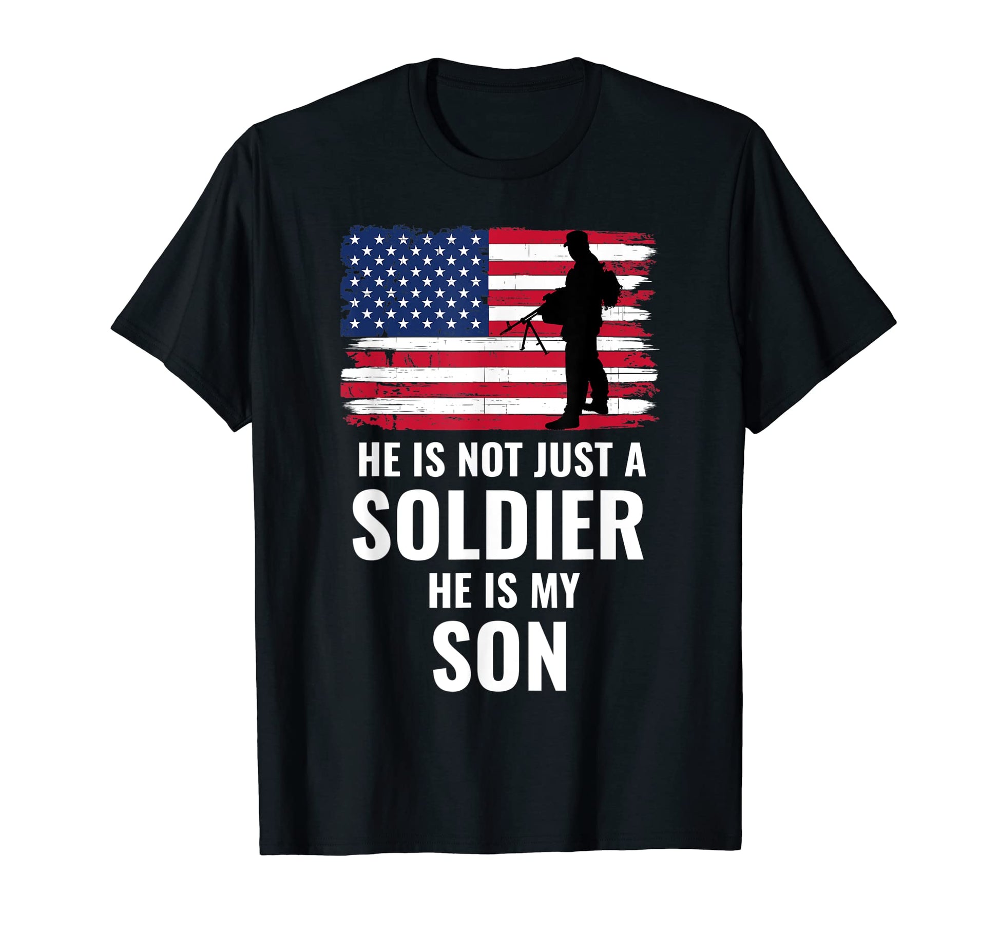My Son Is Soldier Hero Proud Army Mom Dad T-Shirt - Minimalist Print Unisex - T-Shirt, Sweatshirt, Hoodie