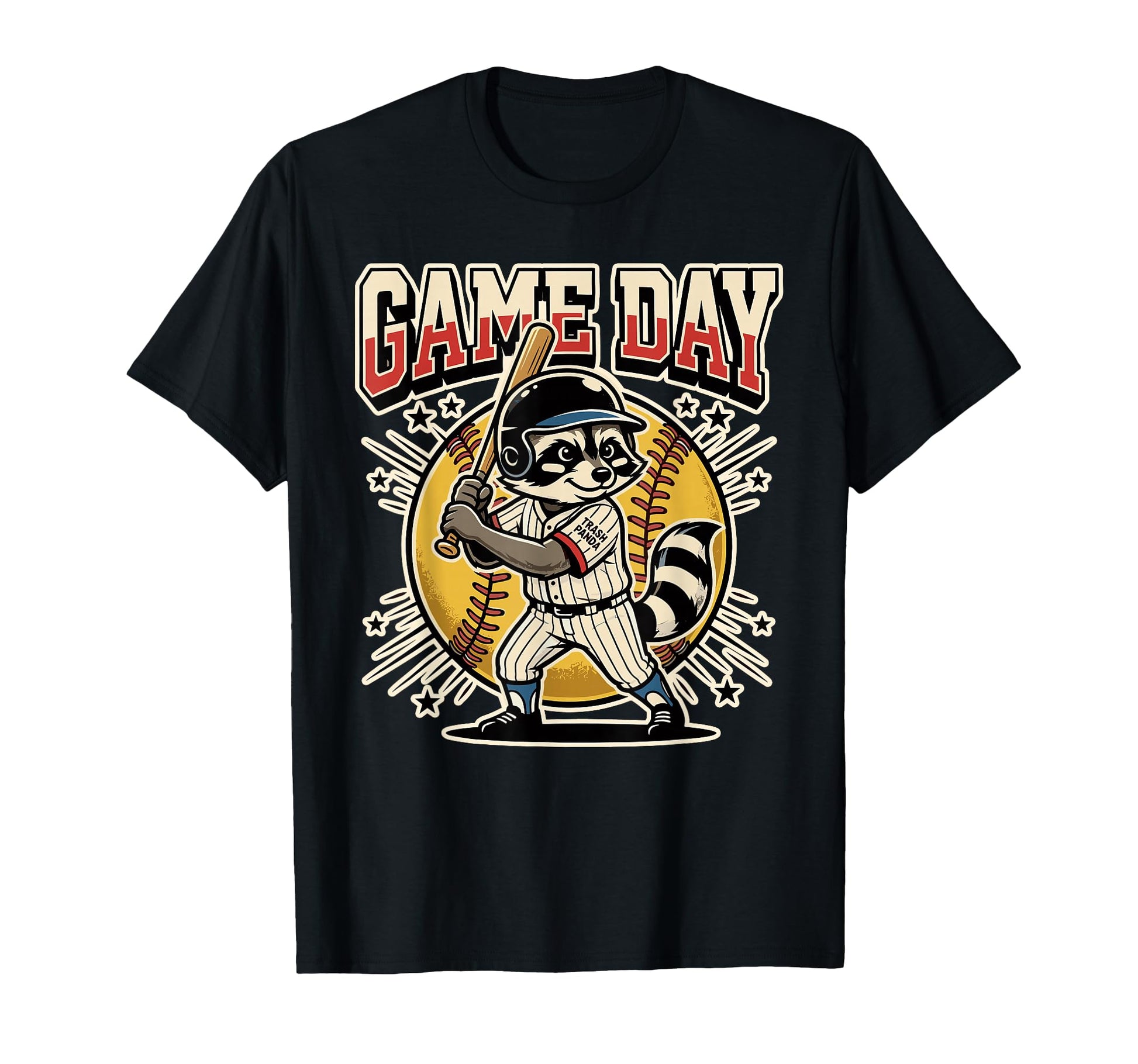 Funny Trash Panda Softball Game T-Shirt - Casual Everyday Wear Men Women - T-Shirt, Sweatshirt, Hoodie