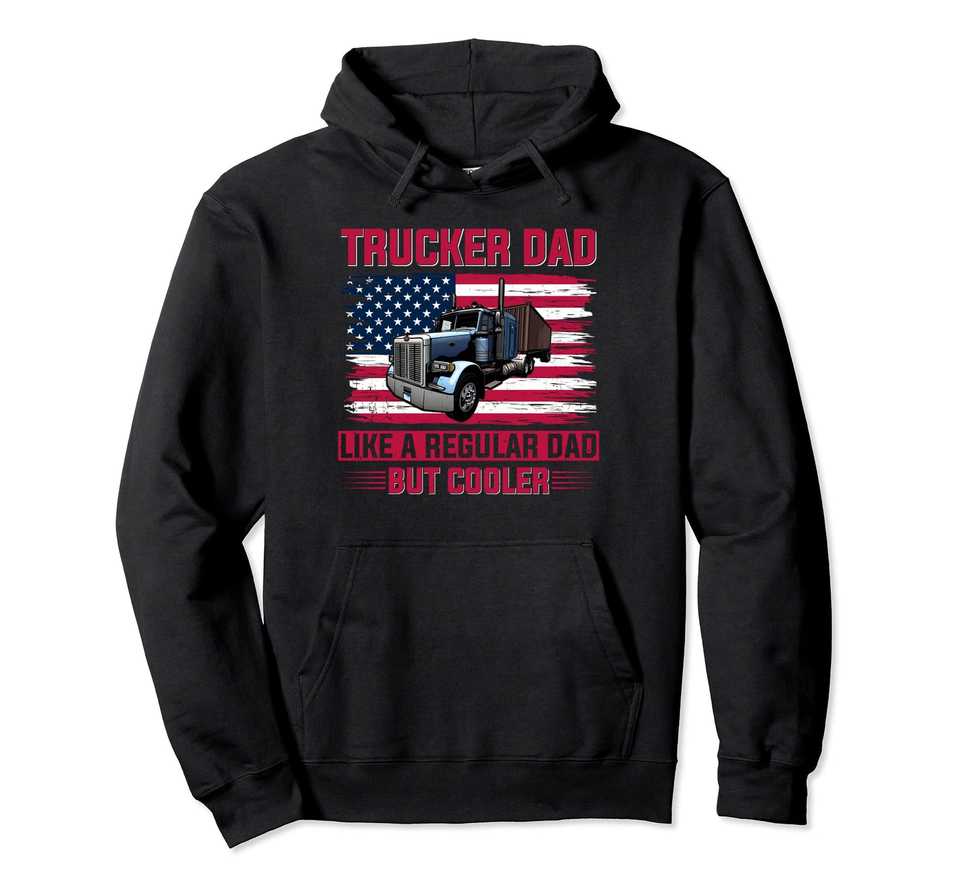 Tracker Dad Us American Flag Distress Hoodie - Custom Art Print Men Women - T-Shirt, Sweatshirt, Hoodie