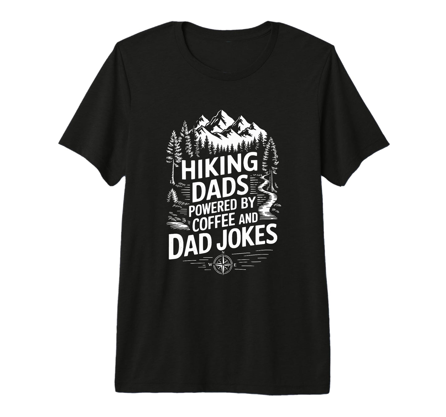 Mens Hiking Dads Powered Coffee T-Shirt - Novelty Apparel for Adults - T-Shirt, Sweatshirt, Hoodie