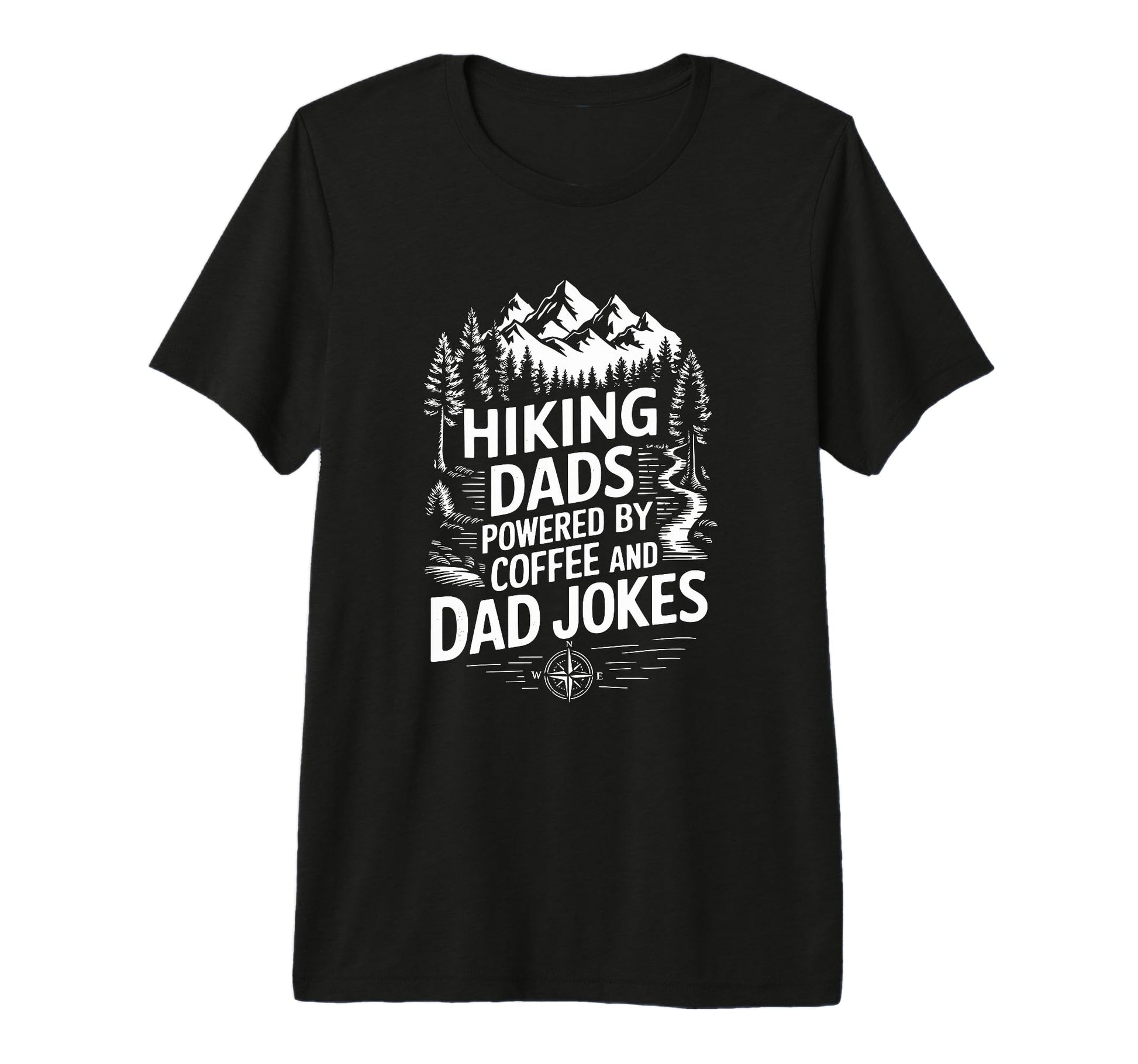 Mens Hiking Dads Powered Coffee T-Shirt - Novelty Apparel for Adults - T-Shirt, Sweatshirt, Hoodie