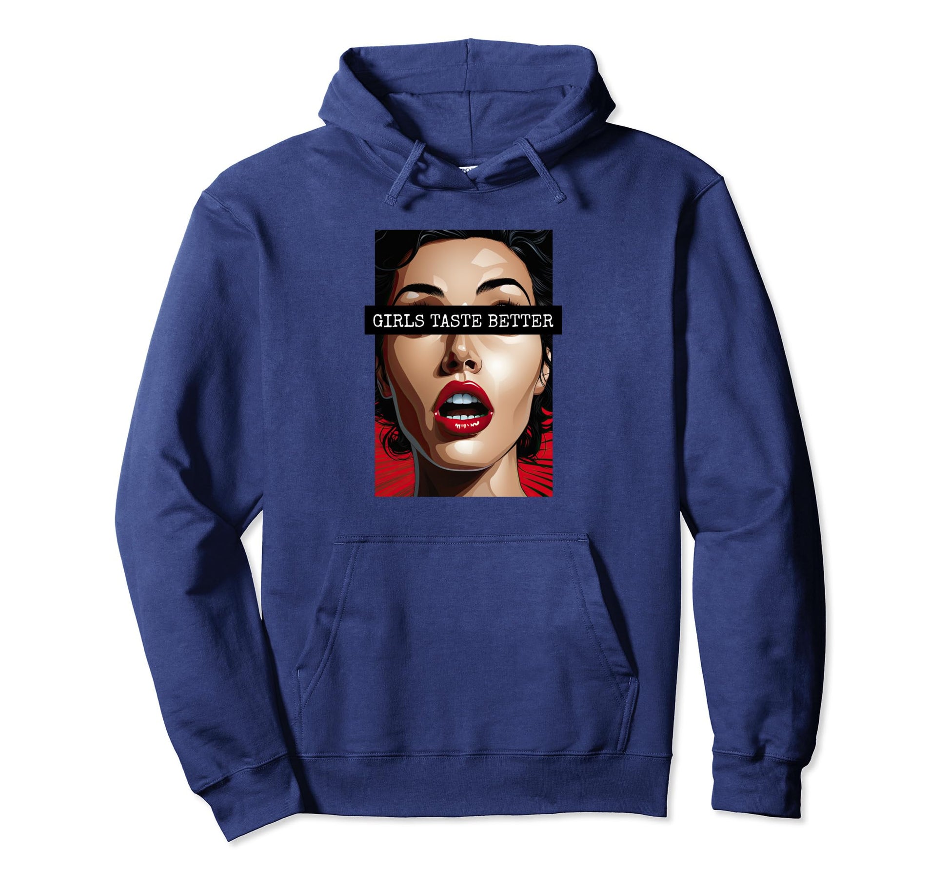 Taste Better Sexy Lesbian Lust Glossy Lips Hoodie - Unique Graphic Unisex - T-Shirt, Sweatshirt, Hoodie