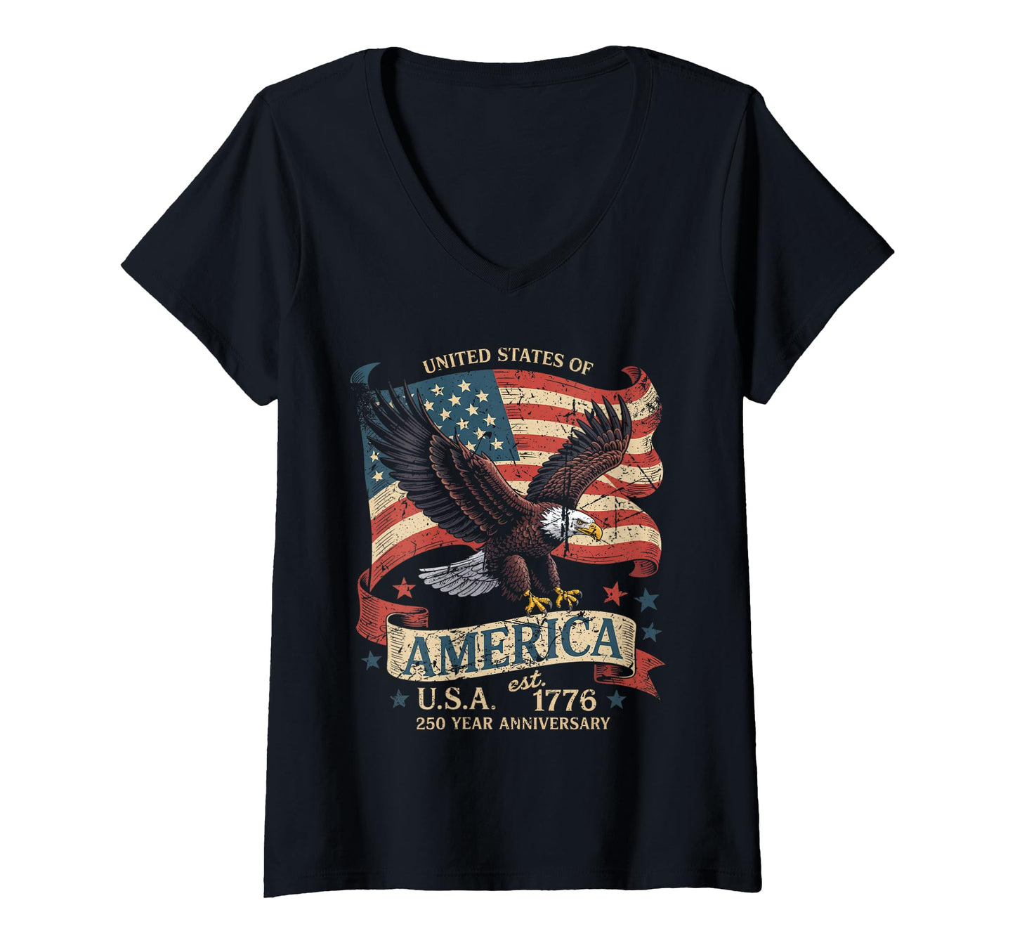 United States Anniversary American Flag T-Shirt - Unique Graphic Unisex - T-Shirt, Sweatshirt, Hoodie