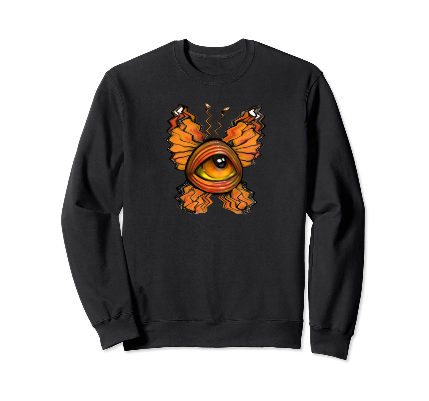 Funky Pop Surreal Graffiti Big Eye Sweatshirt - Unique Graphic for Adults - T-Shirt, Sweatshirt, Hoodie