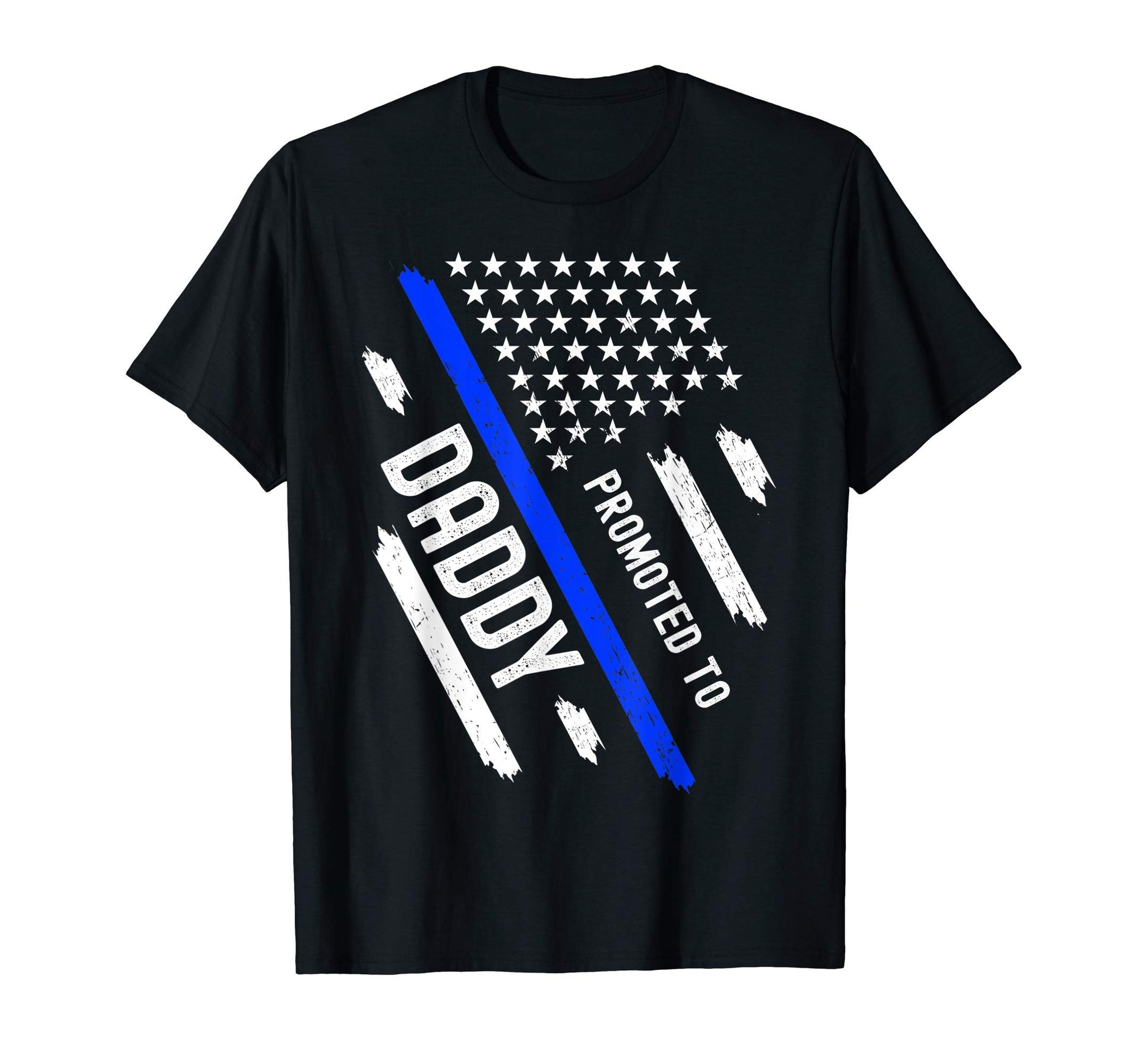 Mens Promoted To Daddy 2021 Police T-Shirt - Fun Novelty Design for Adults - T-Shirt, Sweatshirt, Hoodie