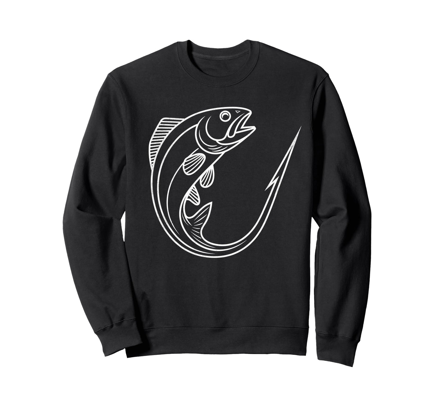 Fish Fishing Hook Fish Fun Sweatshirt - Novelty Apparel for Adults - T-Shirt, Sweatshirt, Hoodie