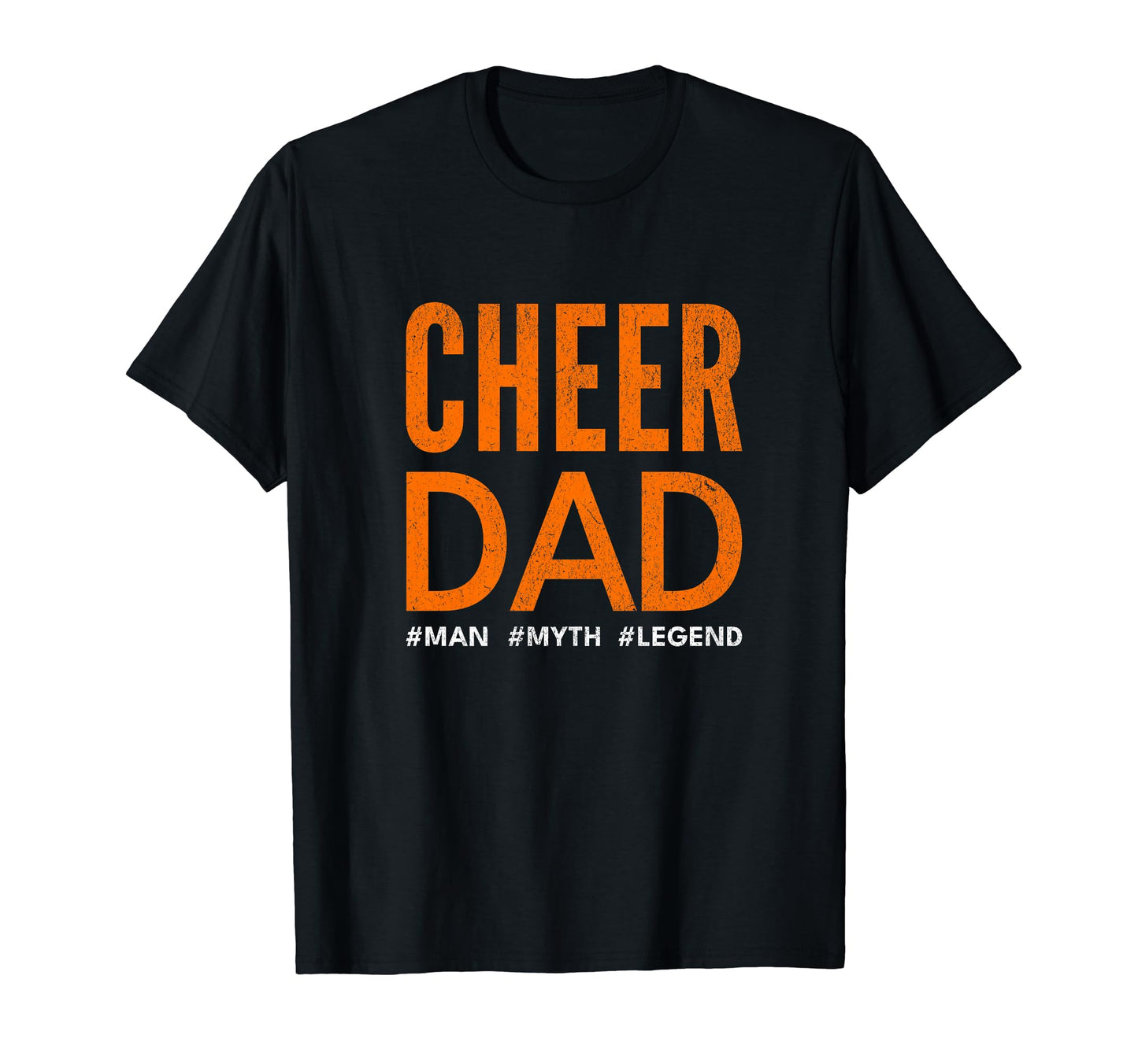 Cheer Dad Orange Cheerleading T-Shirt - Casual Everyday Wear Men Women - T-Shirt, Sweatshirt, Hoodie