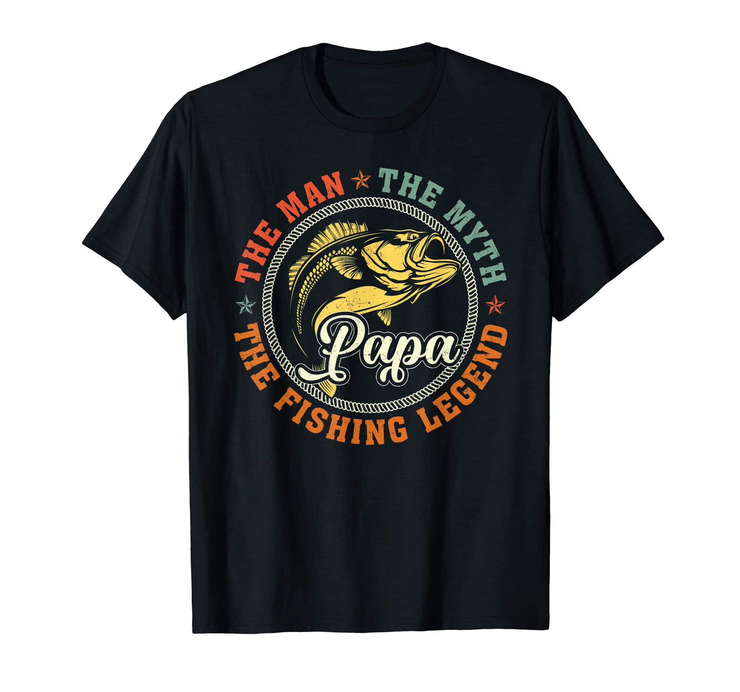 Papa Myth Fishing Legend Fisherman T-Shirt - Unique Graphic Men Women - T-Shirt, Sweatshirt, Hoodie
