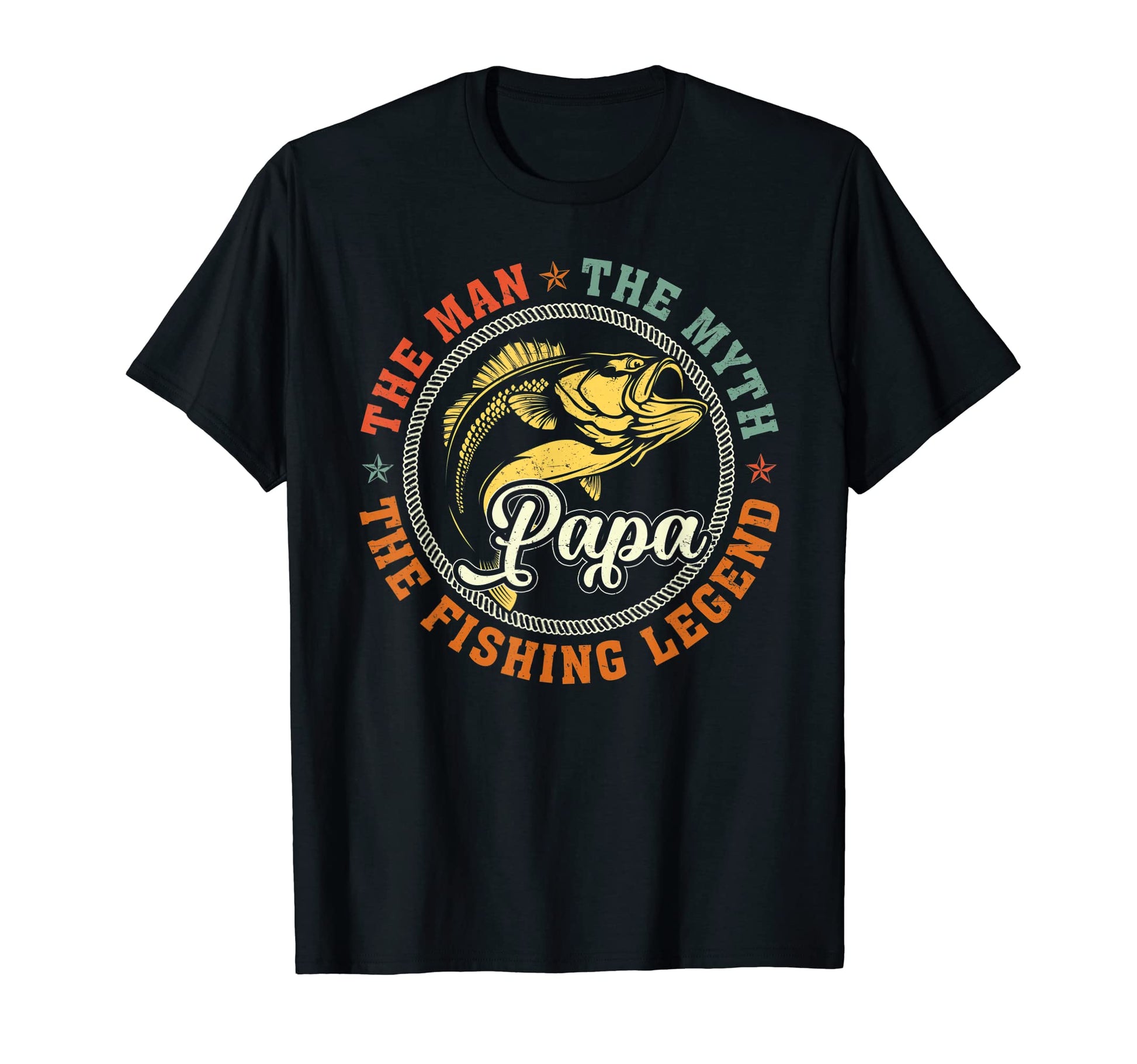 Papa Myth Fishing Legend Fisherman T-Shirt - Unique Graphic Men Women - T-Shirt, Sweatshirt, Hoodie