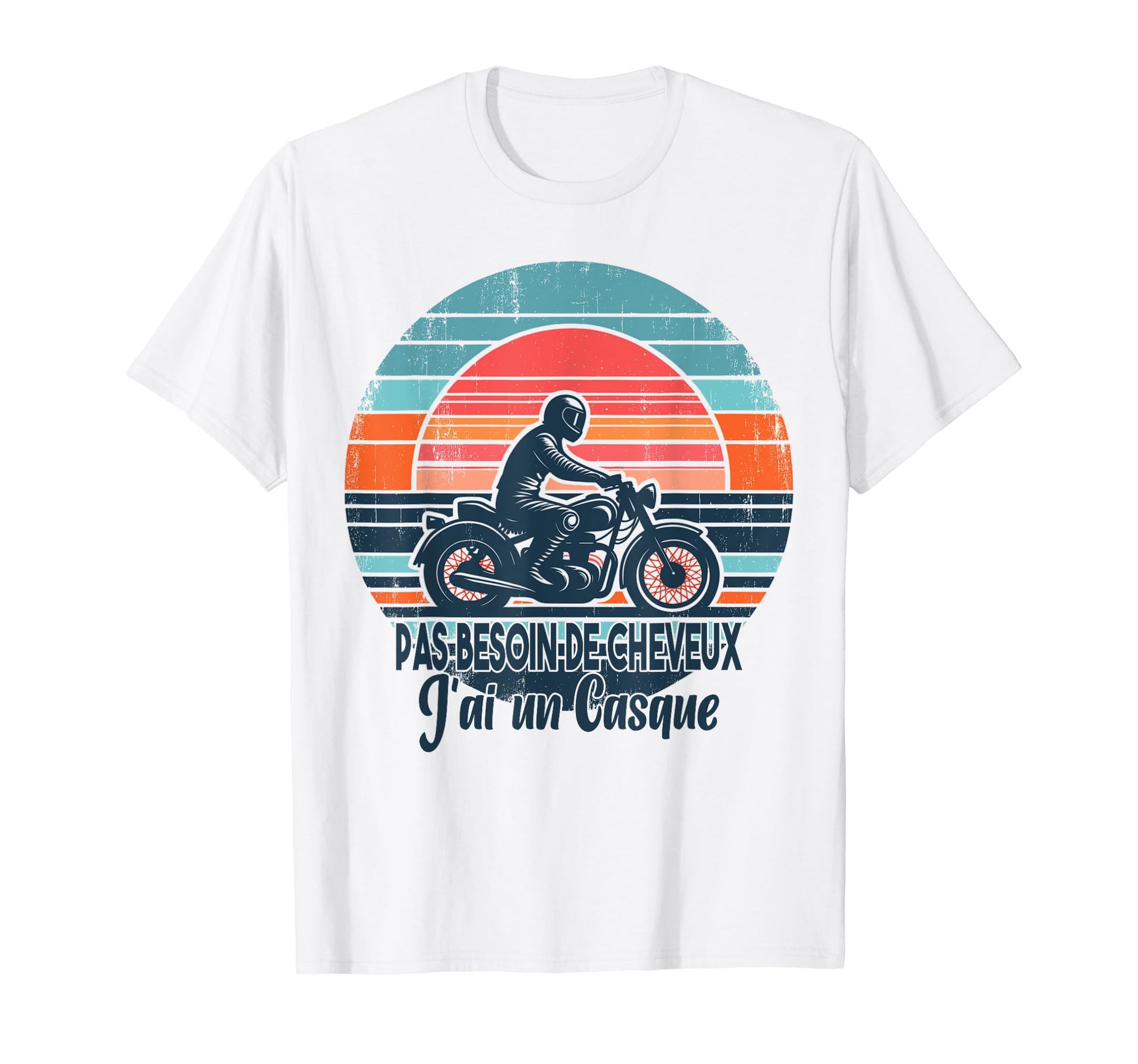 Dad Motorcycle Biker Bald Hairless T-Shirt - Novelty Apparel for Adults - T-Shirt, Sweatshirt, Hoodie