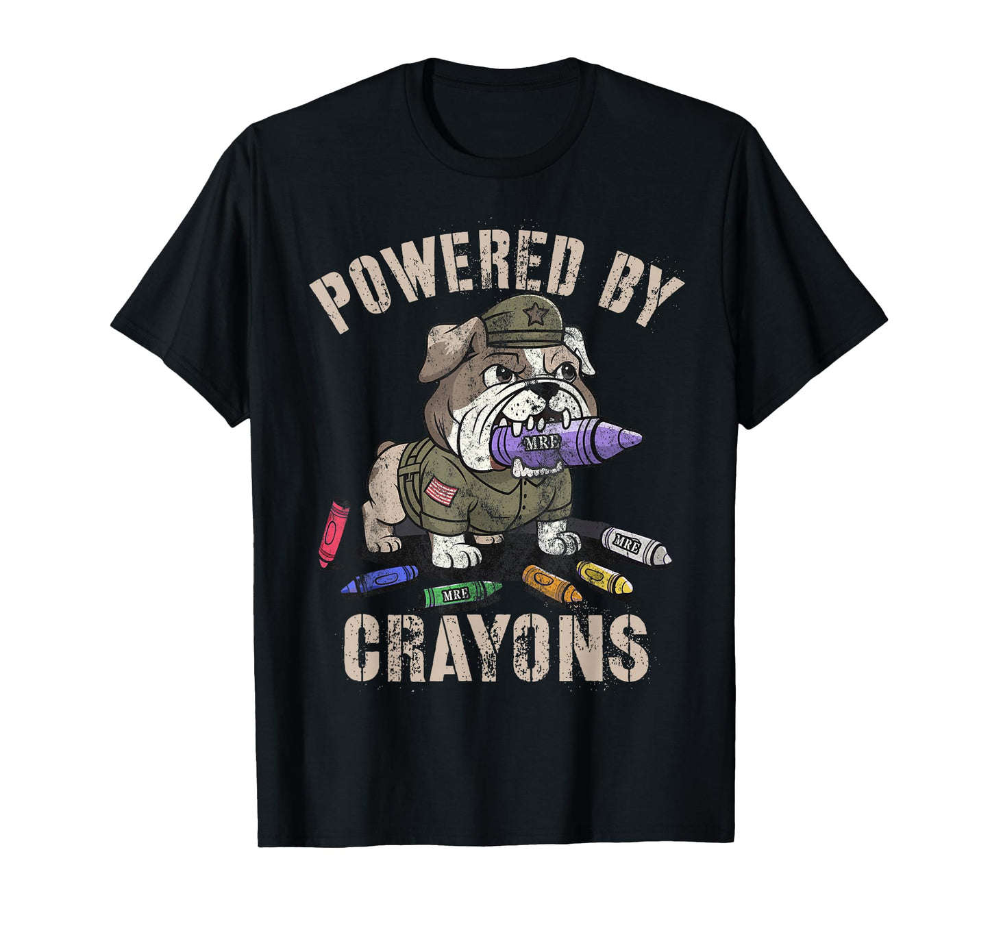 Kawaii Powered Crayons Armed Forces Boot T-Shirt - Minimalist Print Unisex - T-Shirt, Sweatshirt, Hoodie