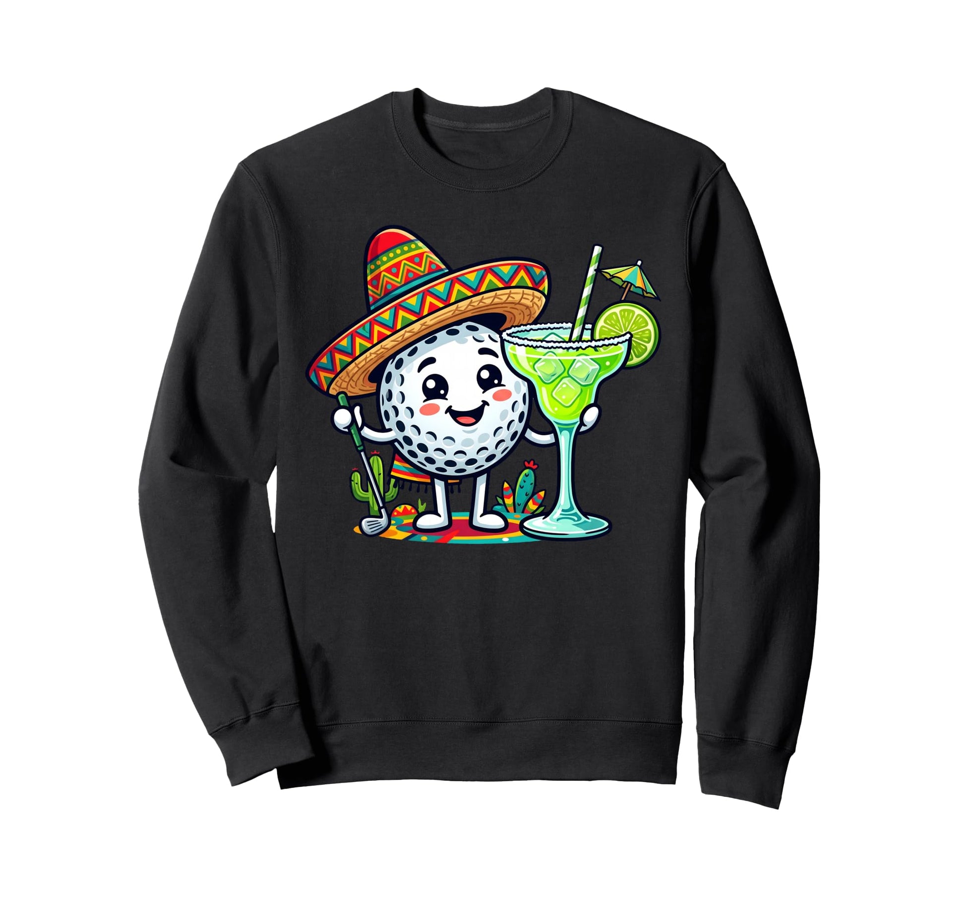 Cinco De Mayo Funny Golf Ball Sweatshirt - Unique Graphic for Adults - T-Shirt, Sweatshirt, Hoodie
