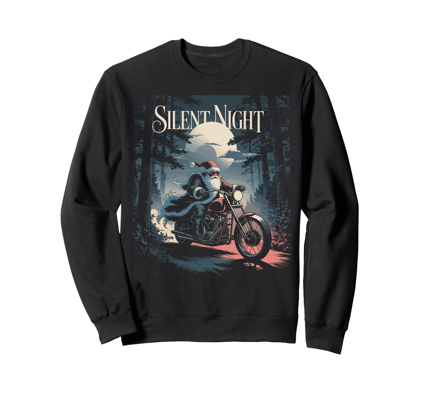 Biker Motorcycle Chopper Night Sweatshirt - Streetwear Style Men Women - T-Shirt, Sweatshirt, Hoodie