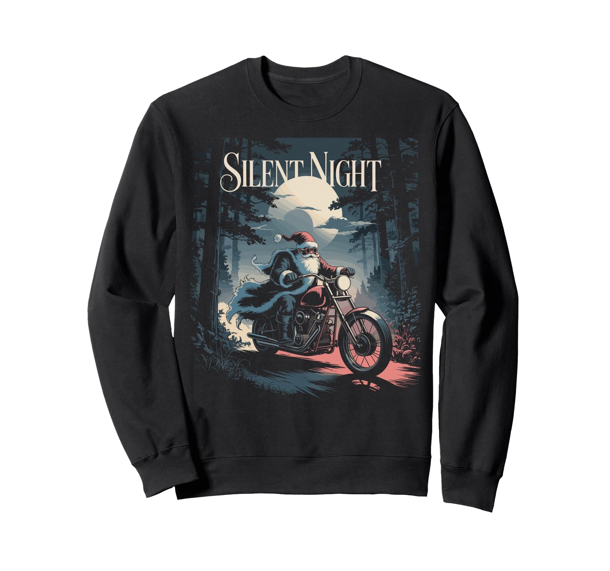Biker Motorcycle Chopper Night Sweatshirt - Streetwear Style Men Women - T-Shirt, Sweatshirt, Hoodie