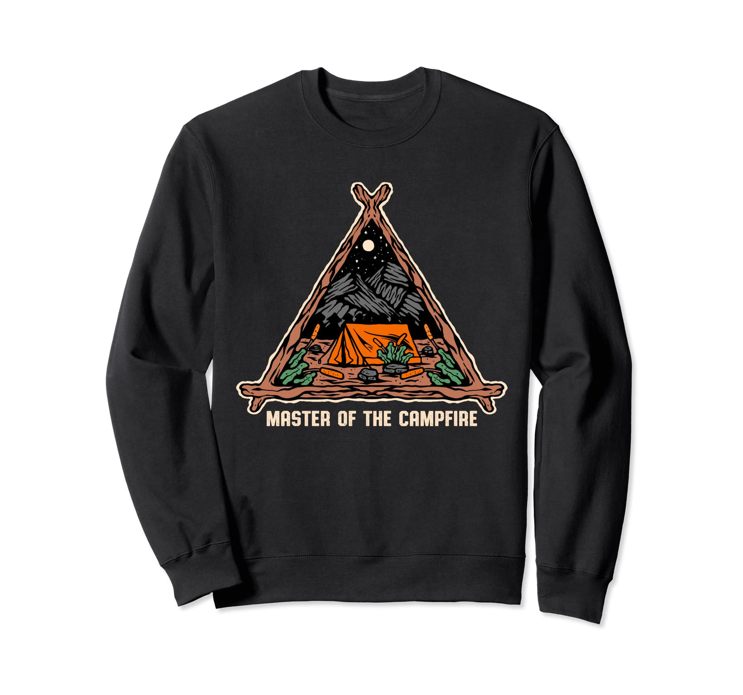 Master Campfire Camping Dad Camper Sweatshirt - Graphic Print for Adults - T-Shirt, Sweatshirt, Hoodie