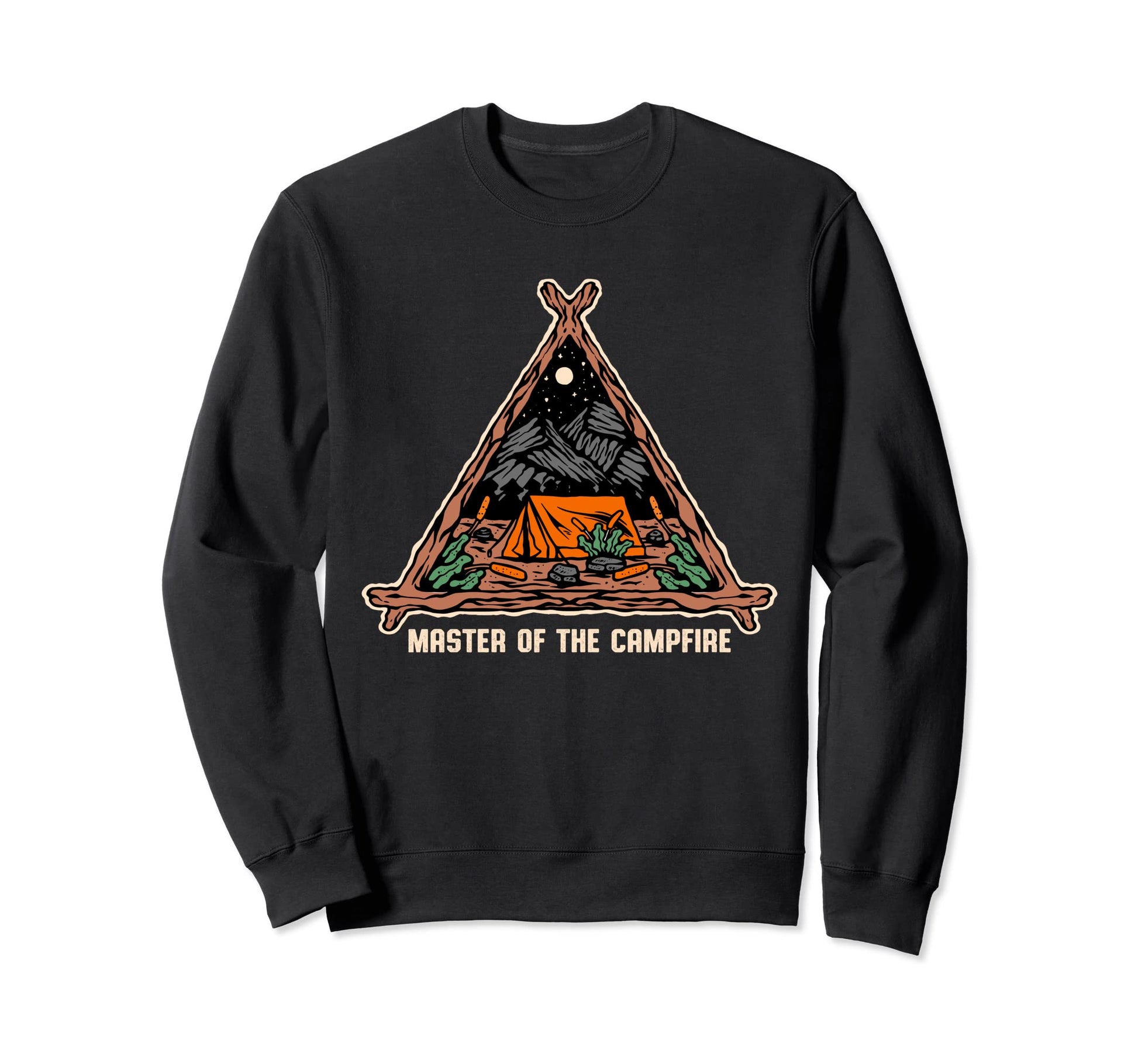 Master Campfire Camping Dad Camper Sweatshirt - Graphic Print for Adults - T-Shirt, Sweatshirt, Hoodie