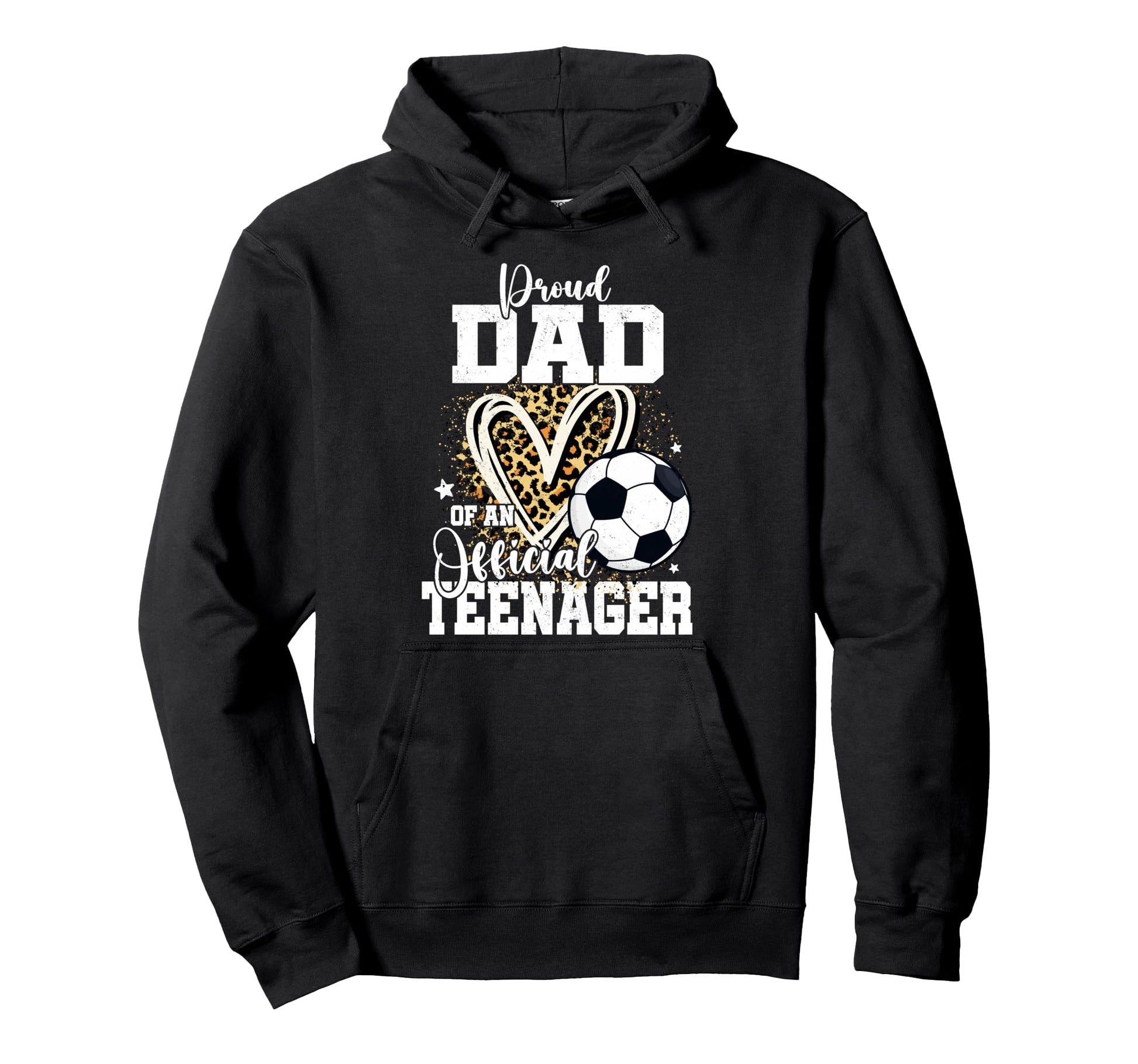 Proud Dad Teenager 13Th Birthday Soccer Hoodie - Custom Art Print Unisex - T-Shirt, Sweatshirt, Hoodie