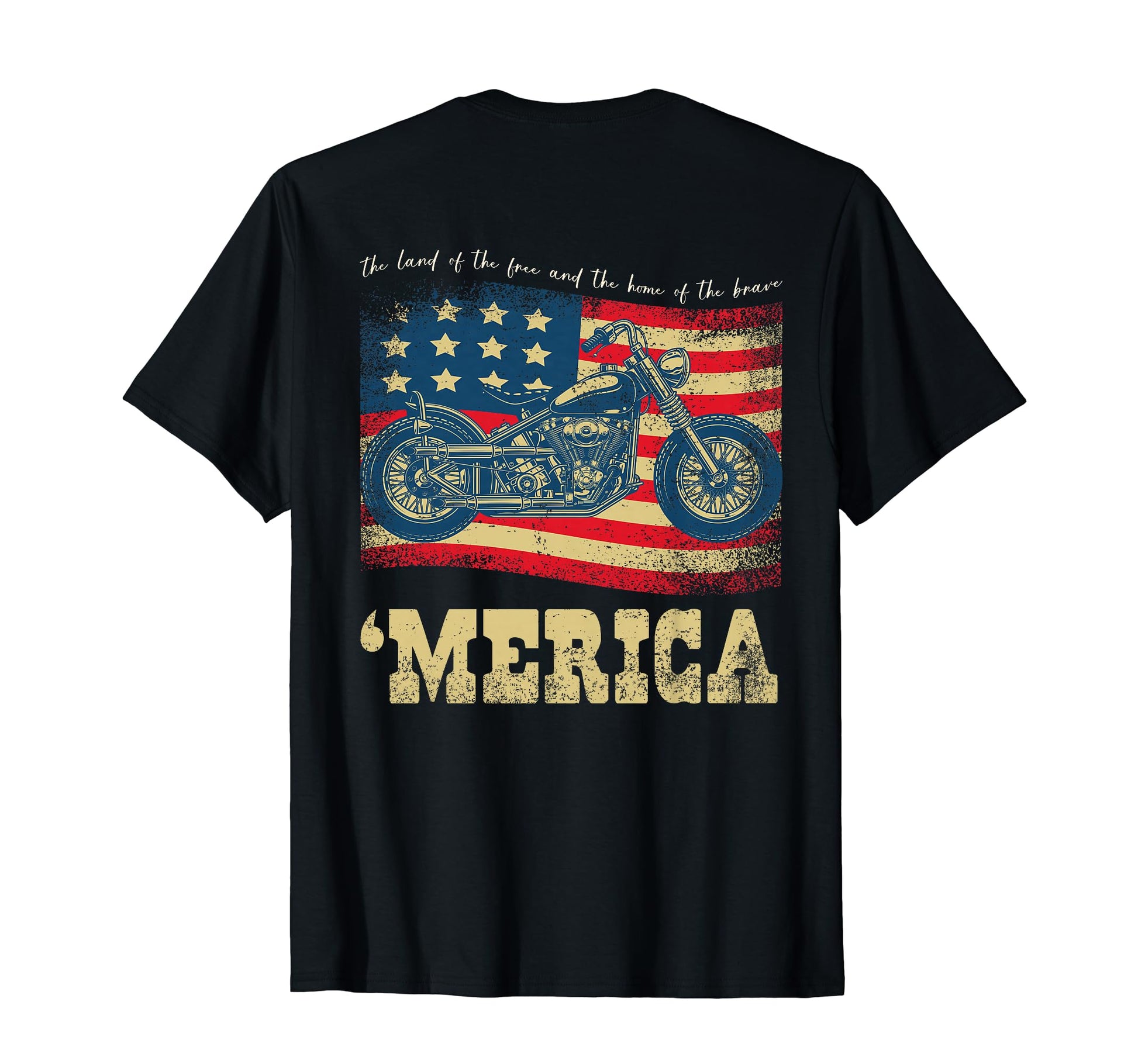 Biker Merica Western Motorcycle Bike Rider T-Shirt - Graphic Print Unisex - T-Shirt, Sweatshirt, Hoodie