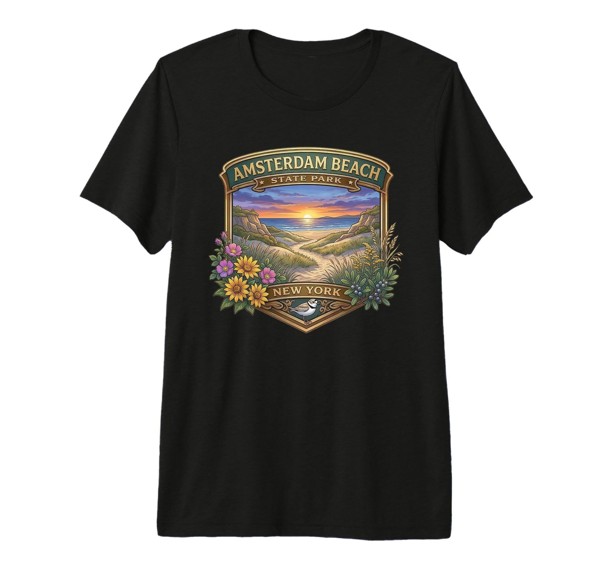 Amsterdam Beach State Park New York T-Shirt - Fun Novelty Design Unisex - T-Shirt, Sweatshirt, Hoodie