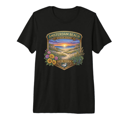 Amsterdam Beach State Park New York T-Shirt - Fun Novelty Design Unisex - T-Shirt, Sweatshirt, Hoodie