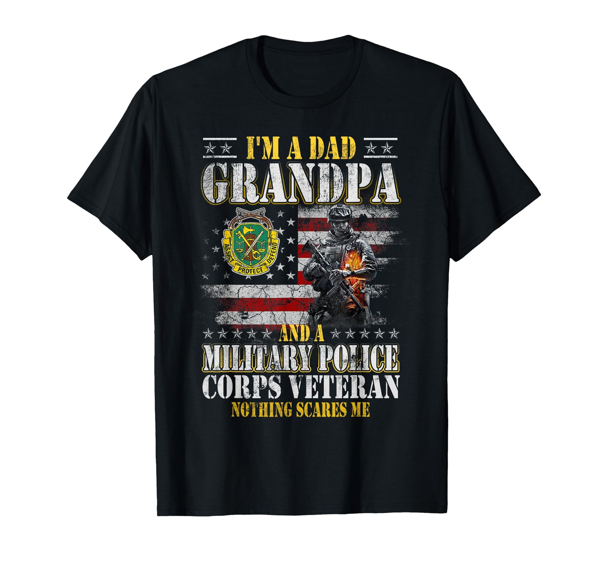 Im Dad Grandpa Military Police Corps T-Shirt - Minimalist Print for Adults - T-Shirt, Sweatshirt, Hoodie