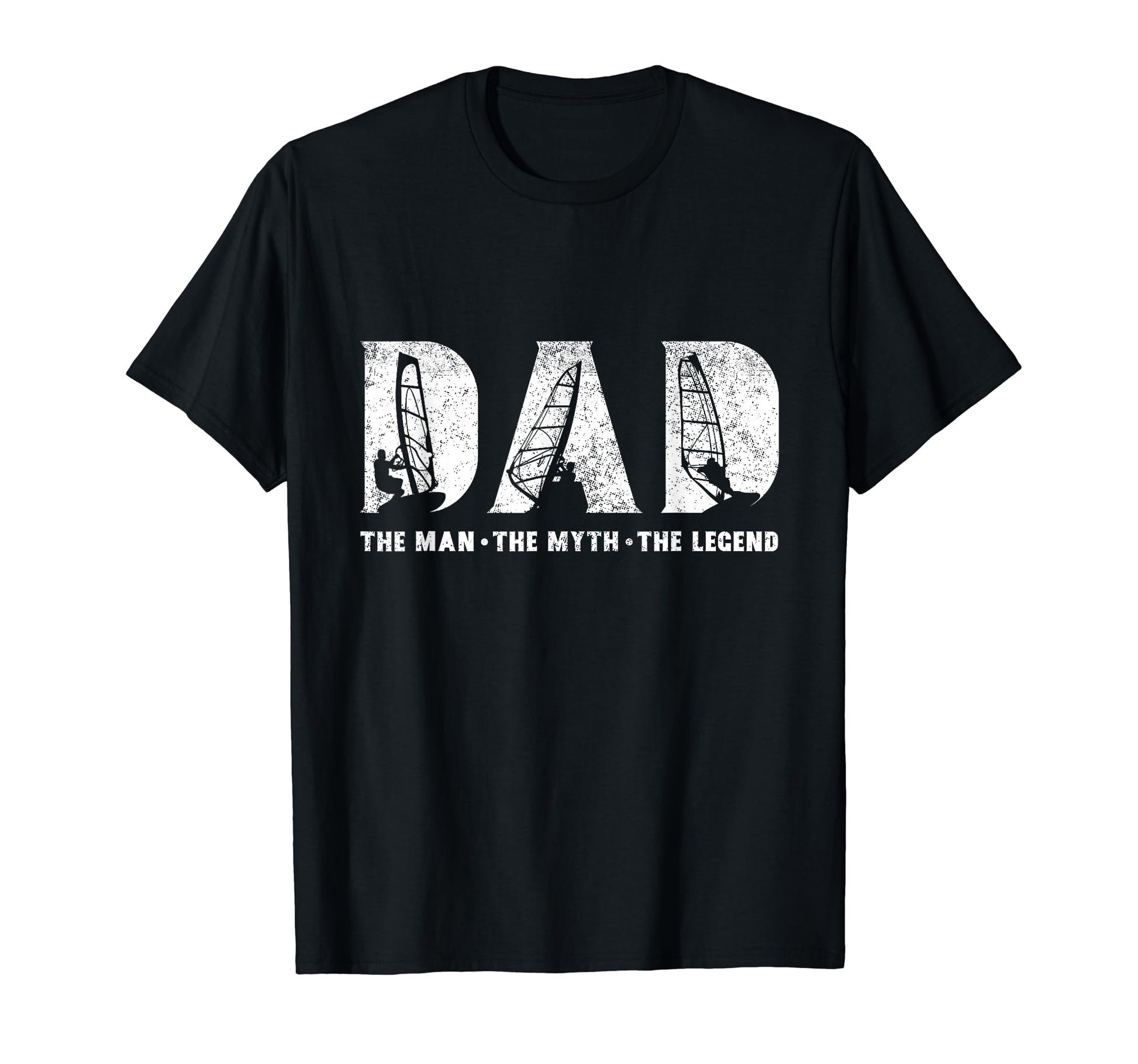 Windsurfing Dad Myth Legend Fathers Day T-Shirt - Novelty Apparel Unisex - T-Shirt, Sweatshirt, Hoodie