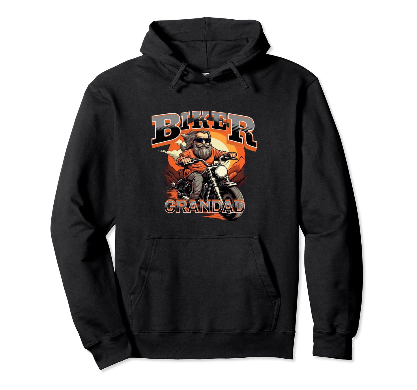 Mens Motorbike Biker Grandpa Hoodie - Novelty Apparel for Adults - T-Shirt, Sweatshirt, Hoodie