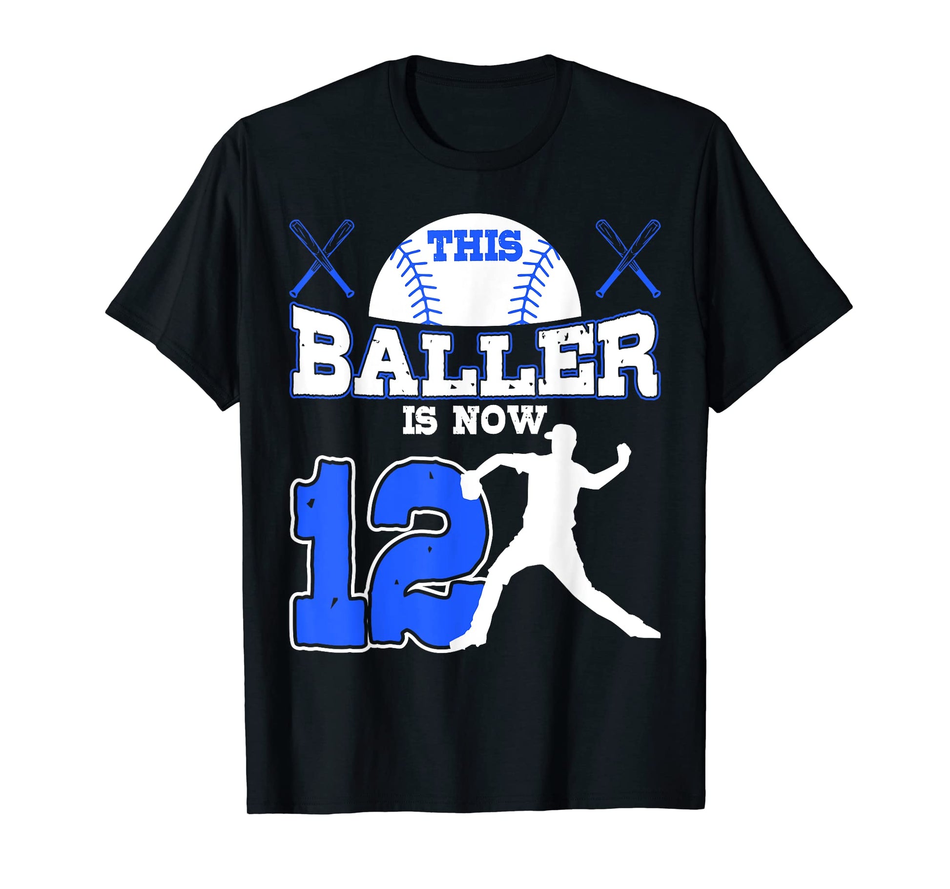 Baseball Player Baller 12Th Birthday T-Shirt - Novelty Apparel Men Women - T-Shirt, Sweatshirt, Hoodie