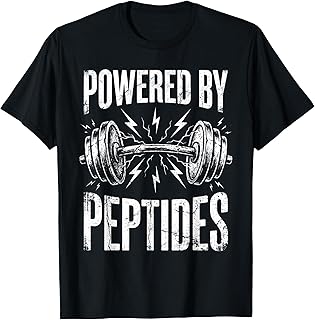 Powered By Peptides Bodybuilding Workout Weightlifting Gym T-Shirt Unisex T-shirt, Sweatshirt, Hoodie, Long Sleeve Tee - T-Shirt, Sweatshirt, Hoodie