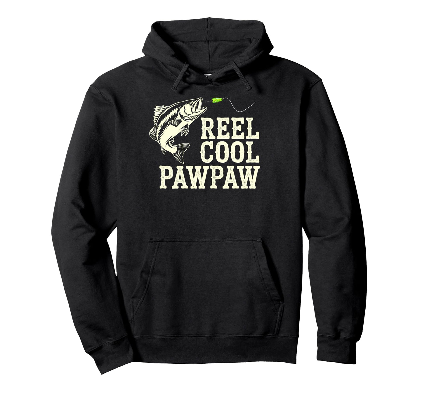 Reel Paw Paw Fisherman Grandad Bass Hoodie - Custom Art Print for Adults - T-Shirt, Sweatshirt, Hoodie