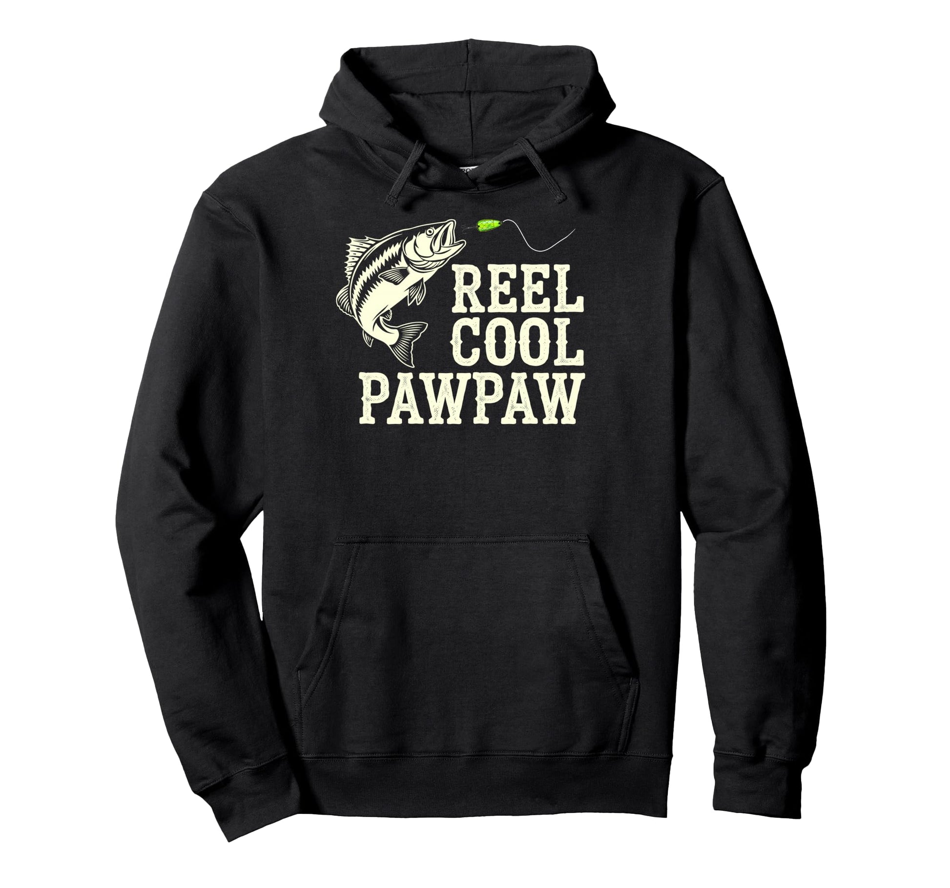 Reel Paw Paw Fisherman Grandad Bass Hoodie - Custom Art Print for Adults - T-Shirt, Sweatshirt, Hoodie