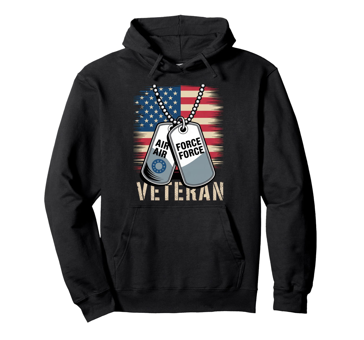 Air Force Veteran Us American Flag Dad Hoodie - Streetwear Style Unisex - T-Shirt, Sweatshirt, Hoodie