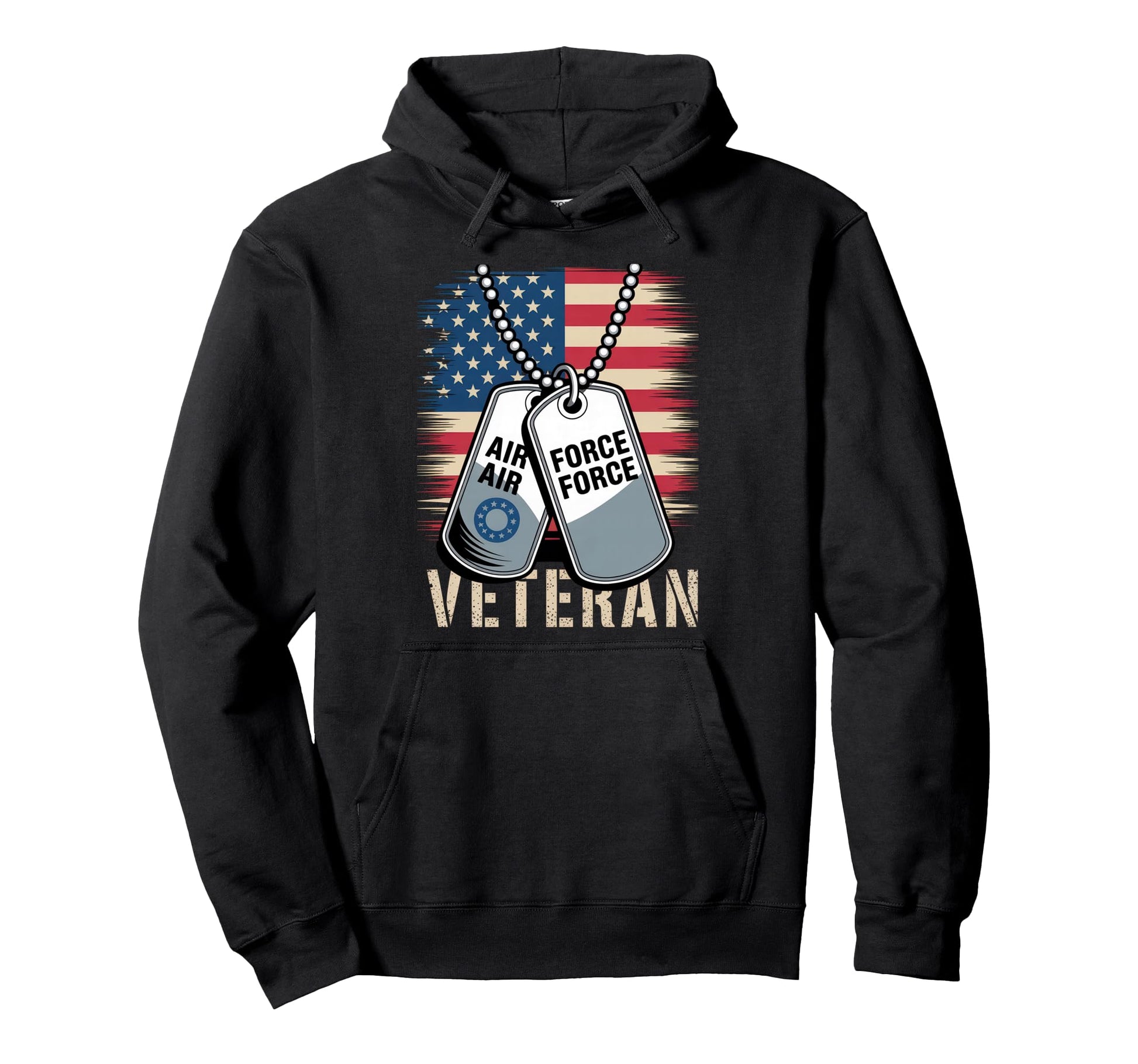 Air Force Veteran Us American Flag Dad Hoodie - Streetwear Style Unisex - T-Shirt, Sweatshirt, Hoodie