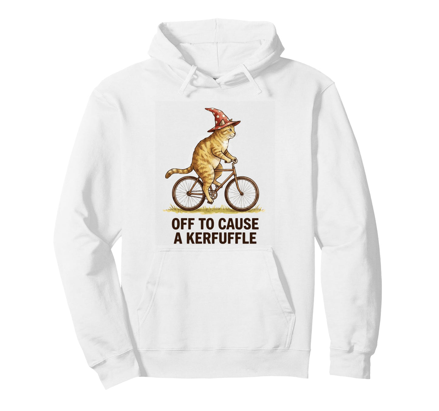 Off To Cause Kerfuffle Bengal Cat Hoodie - Fun Novelty Design for Adults - T-Shirt, Sweatshirt, Hoodie