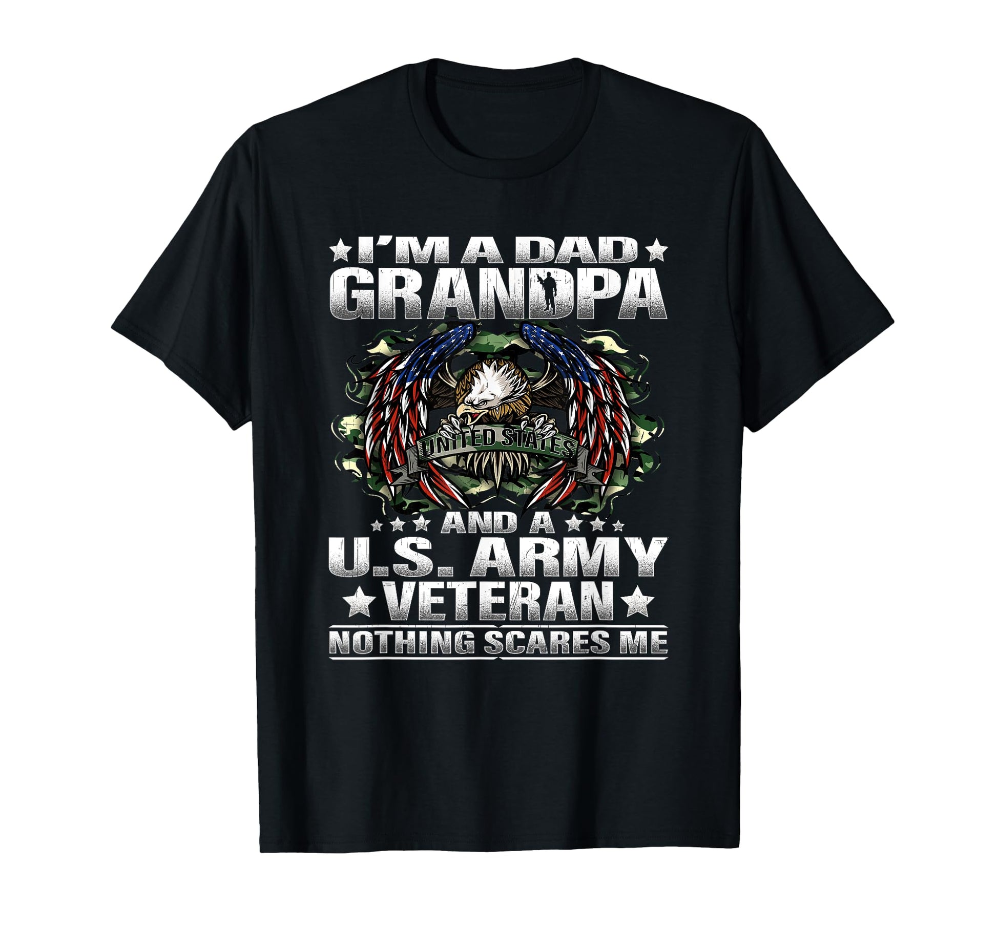Im Dad Grandpa And Us Army Veteran T-Shirt - Graphic Print Men Women - T-Shirt, Sweatshirt, Hoodie