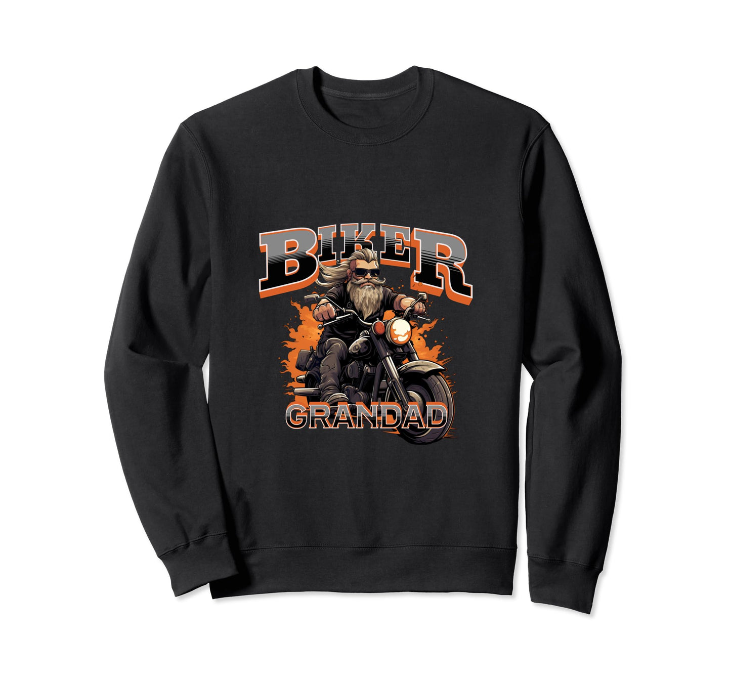 Mens Motorbike Biker Grandpa Sweatshirt - Minimalist Print for Adults - T-Shirt, Sweatshirt, Hoodie