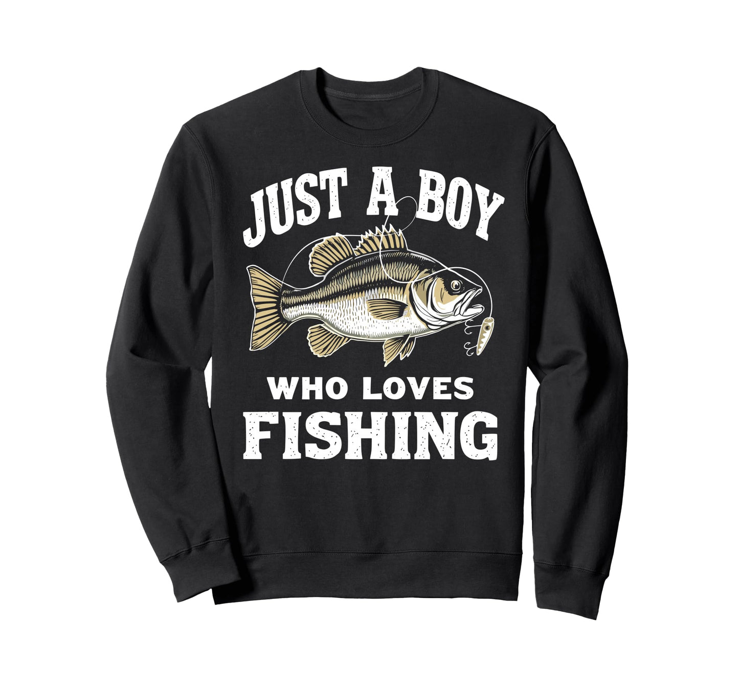 Just Who Loves Fishing Bass Sweatshirt - Casual Everyday Wear for Adults - T-Shirt, Sweatshirt, Hoodie