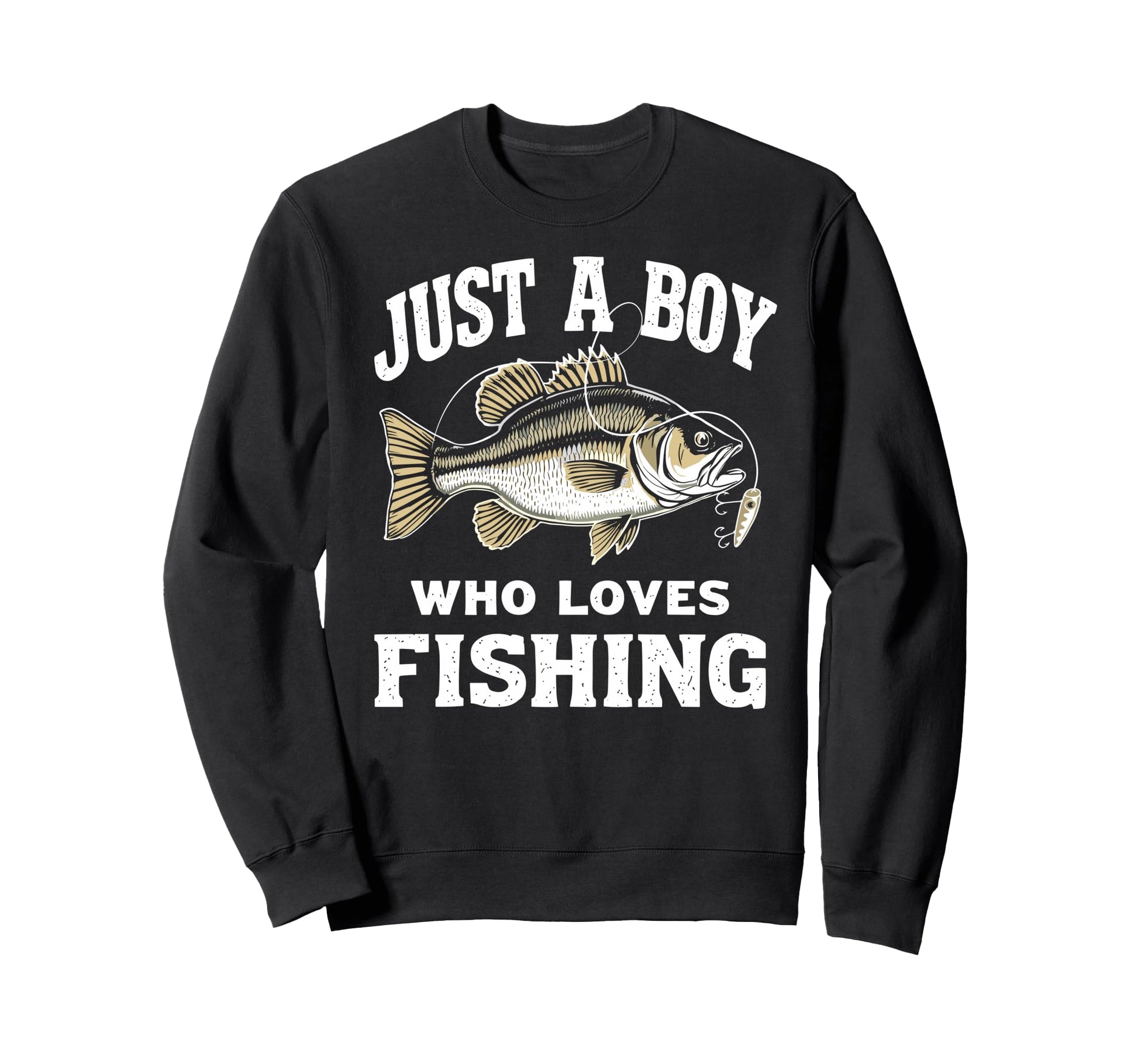 Just Who Loves Fishing Bass Sweatshirt - Casual Everyday Wear for Adults - T-Shirt, Sweatshirt, Hoodie