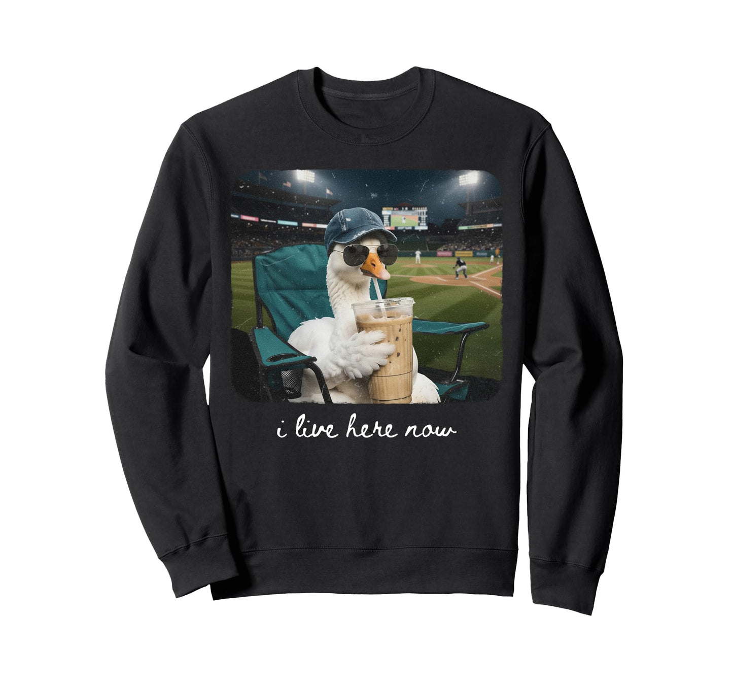 Funny Goose Ballfield Baseball Field Sweatshirt - Minimalist Print Unisex - T-Shirt, Sweatshirt, Hoodie