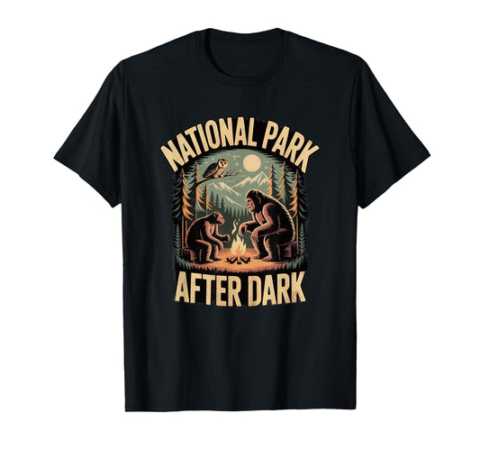 Bigfoot Camping Spooky T-Shirt - Casual Everyday Wear for Adults - T-Shirt, Sweatshirt, Hoodie