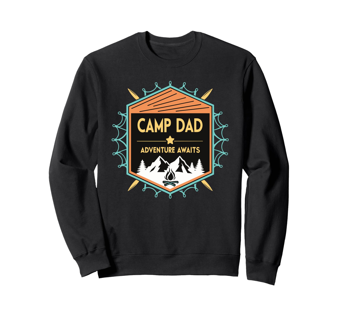 Outdoorsy Dad Adventure Awaits Sweatshirt - Casual Everyday Wear Men Women - T-Shirt, Sweatshirt, Hoodie