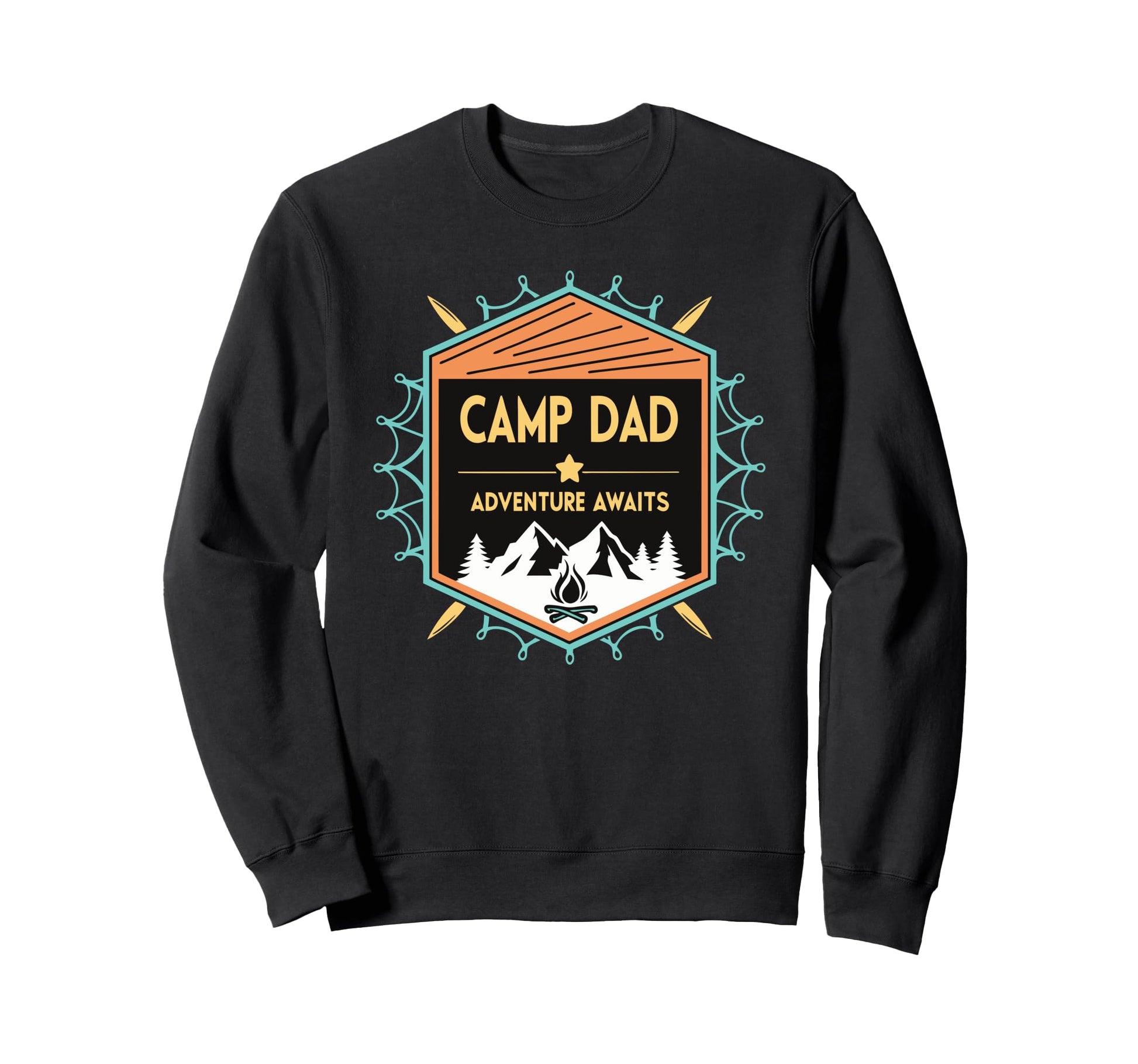 Outdoorsy Dad Adventure Awaits Sweatshirt - Casual Everyday Wear Men Women - T-Shirt, Sweatshirt, Hoodie