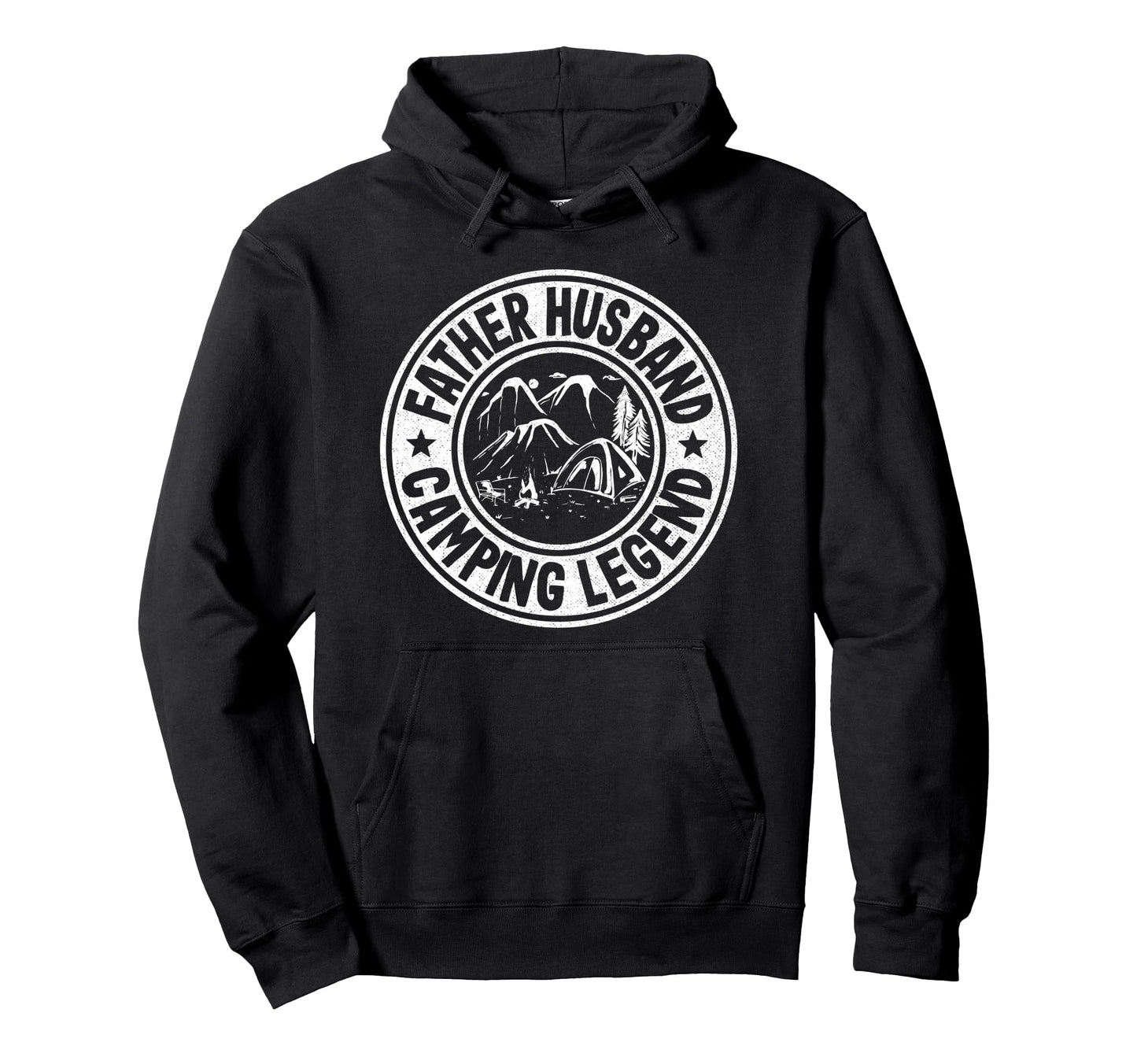 Father Husband Camping Legend Rv Camper Hoodie - Graphic Print Men Women - T-Shirt, Sweatshirt, Hoodie